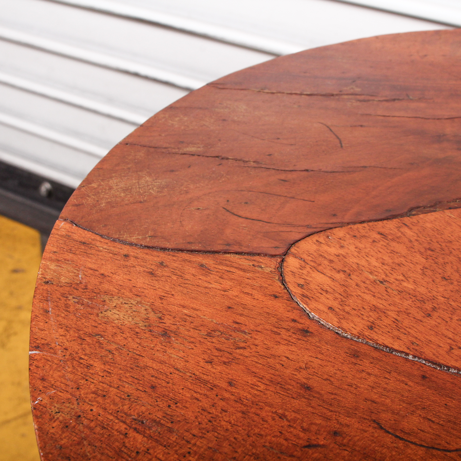 Vintage Round Cigarette Table with Drawer