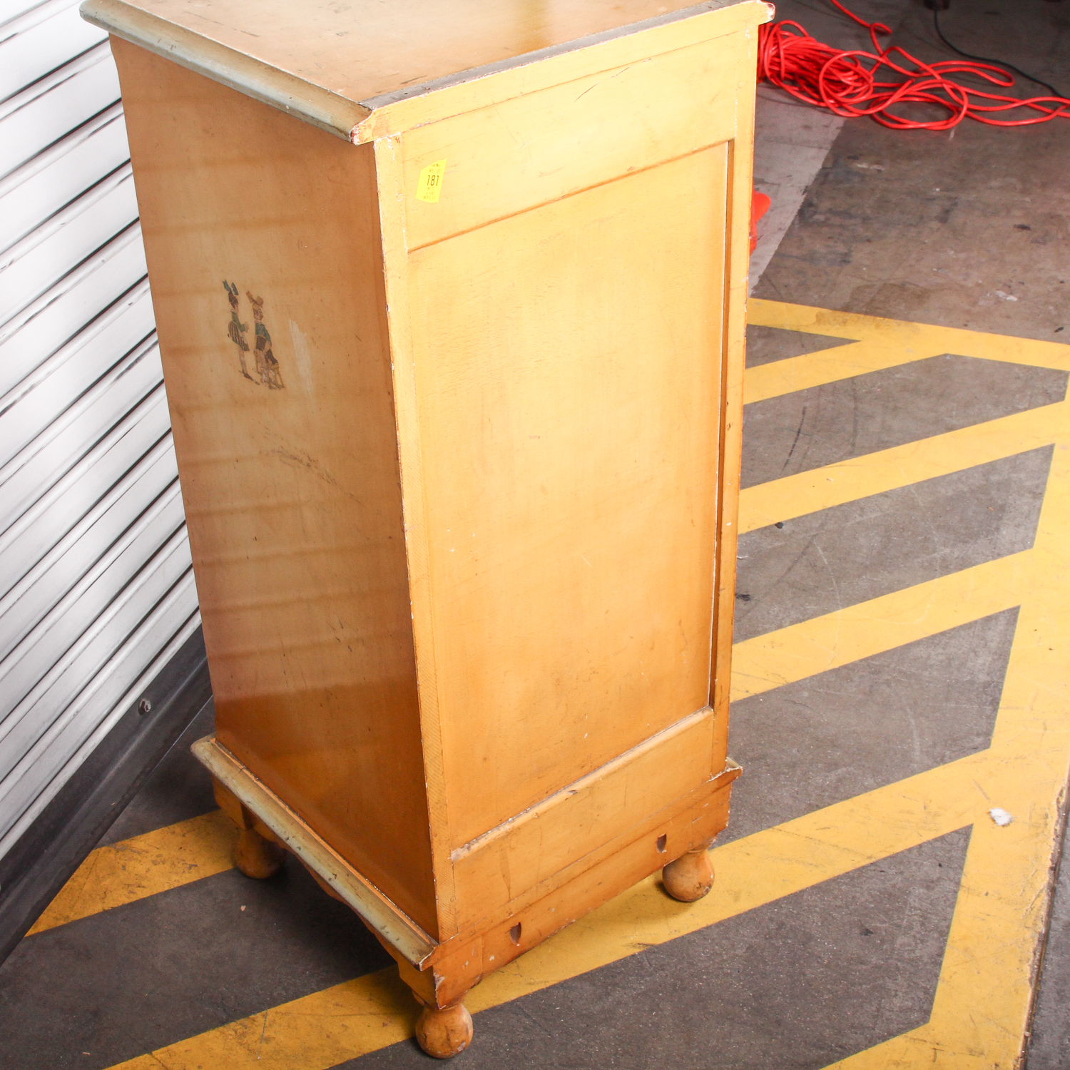 Antique Hand Painted Chest of Drawers featuring Children at Play