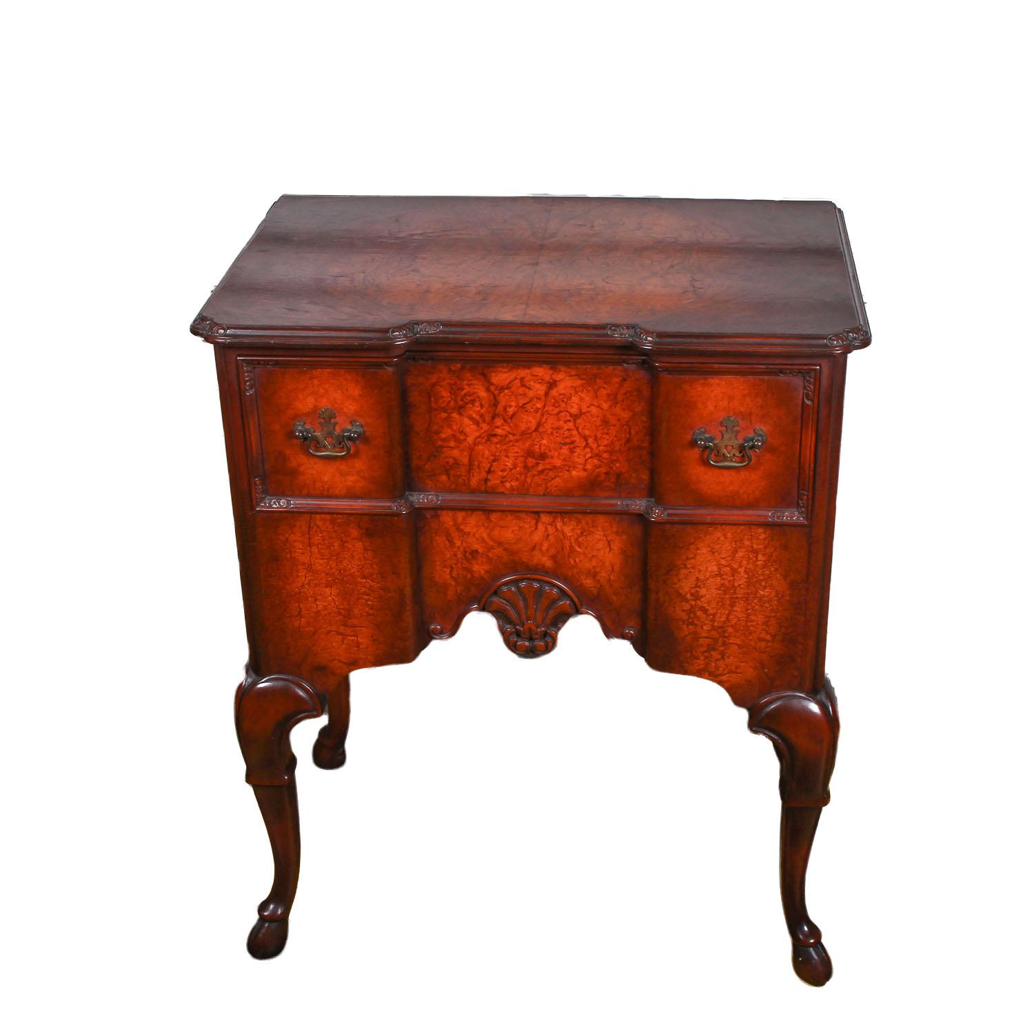 Antique Crotch Mahogany Side Table