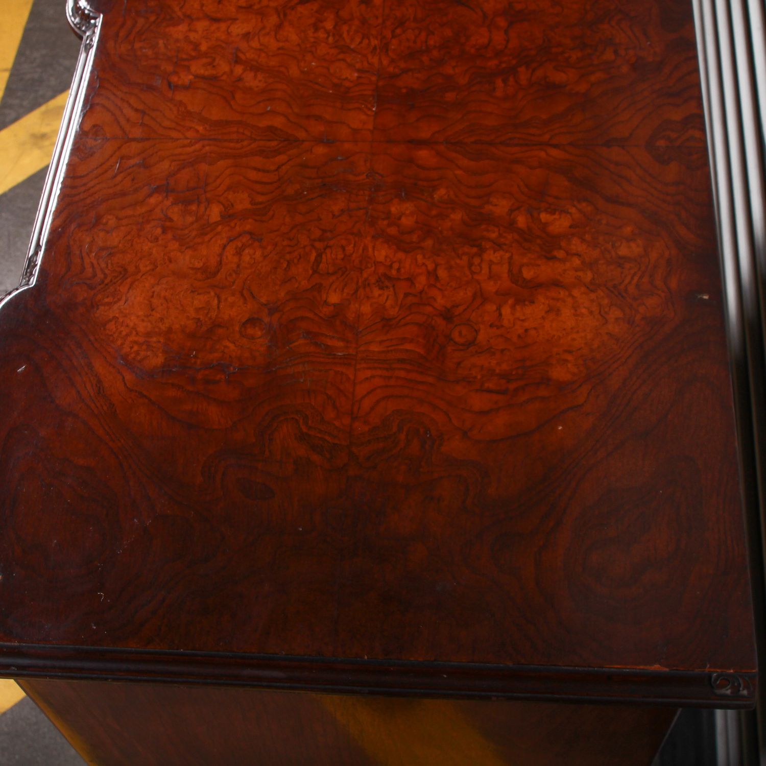 Antique Crotch Mahogany Side Table