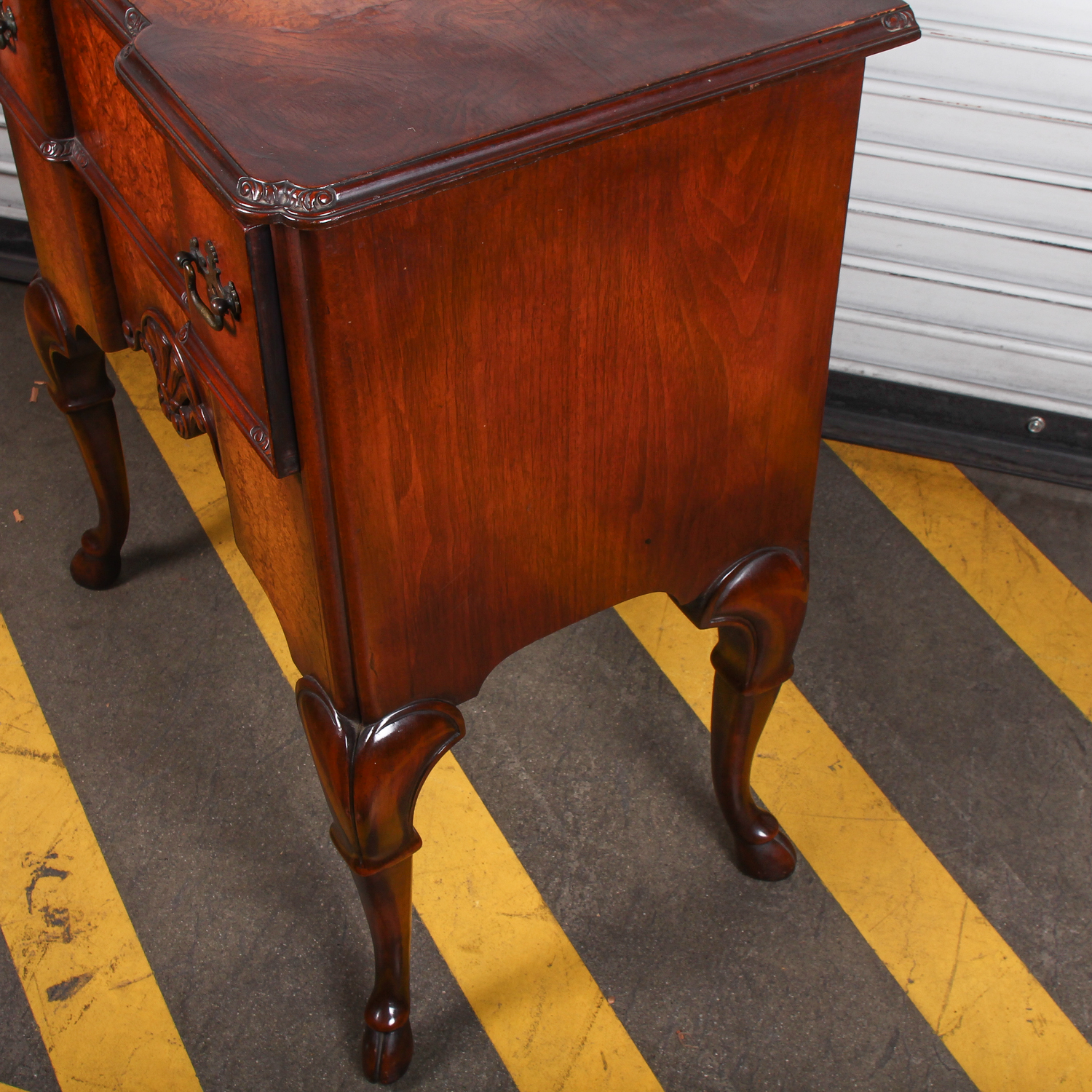 Antique Crotch Mahogany Side Table