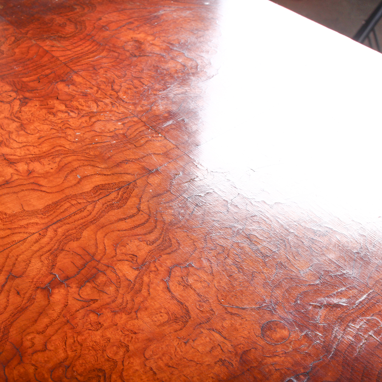 Antique Crotch Mahogany Side Table