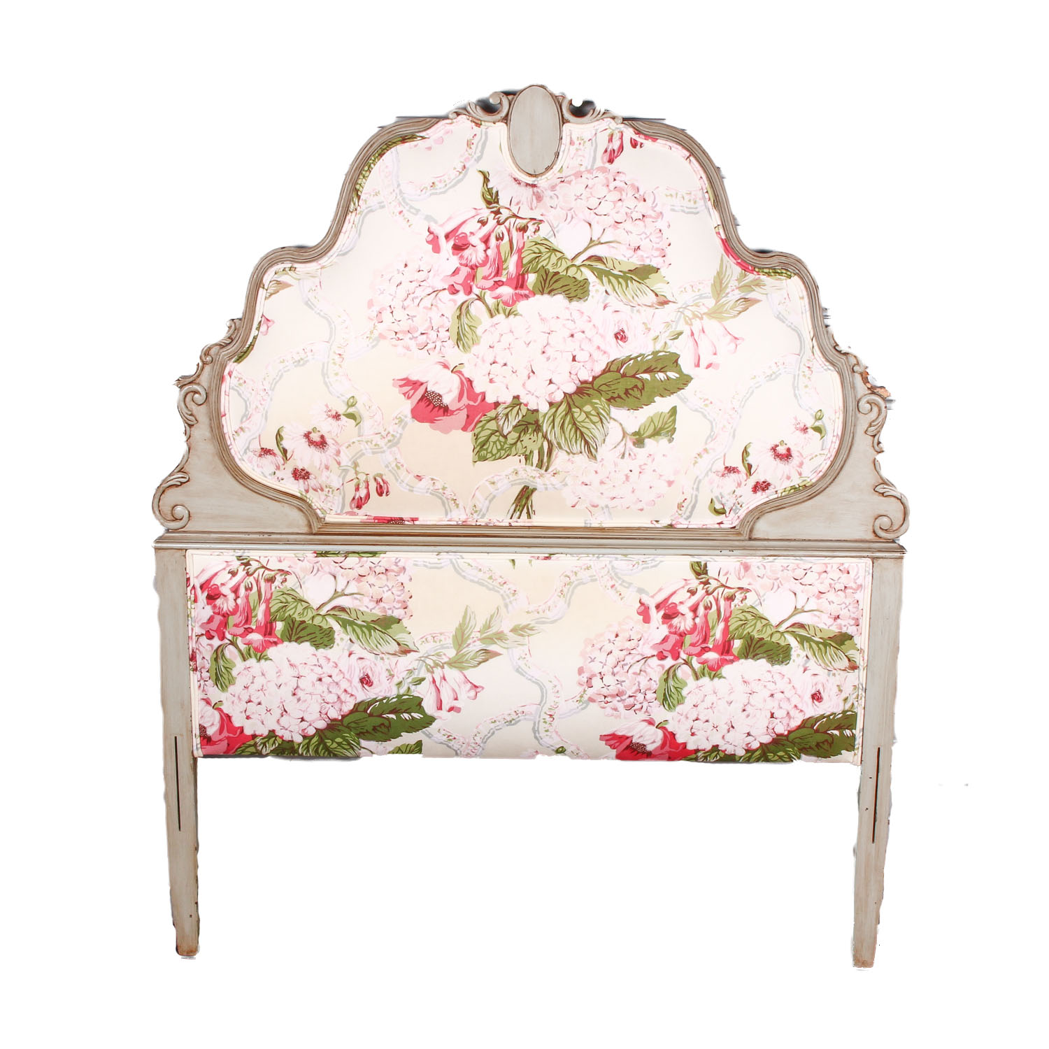 Vintage Decorative Floral Twin Head Board