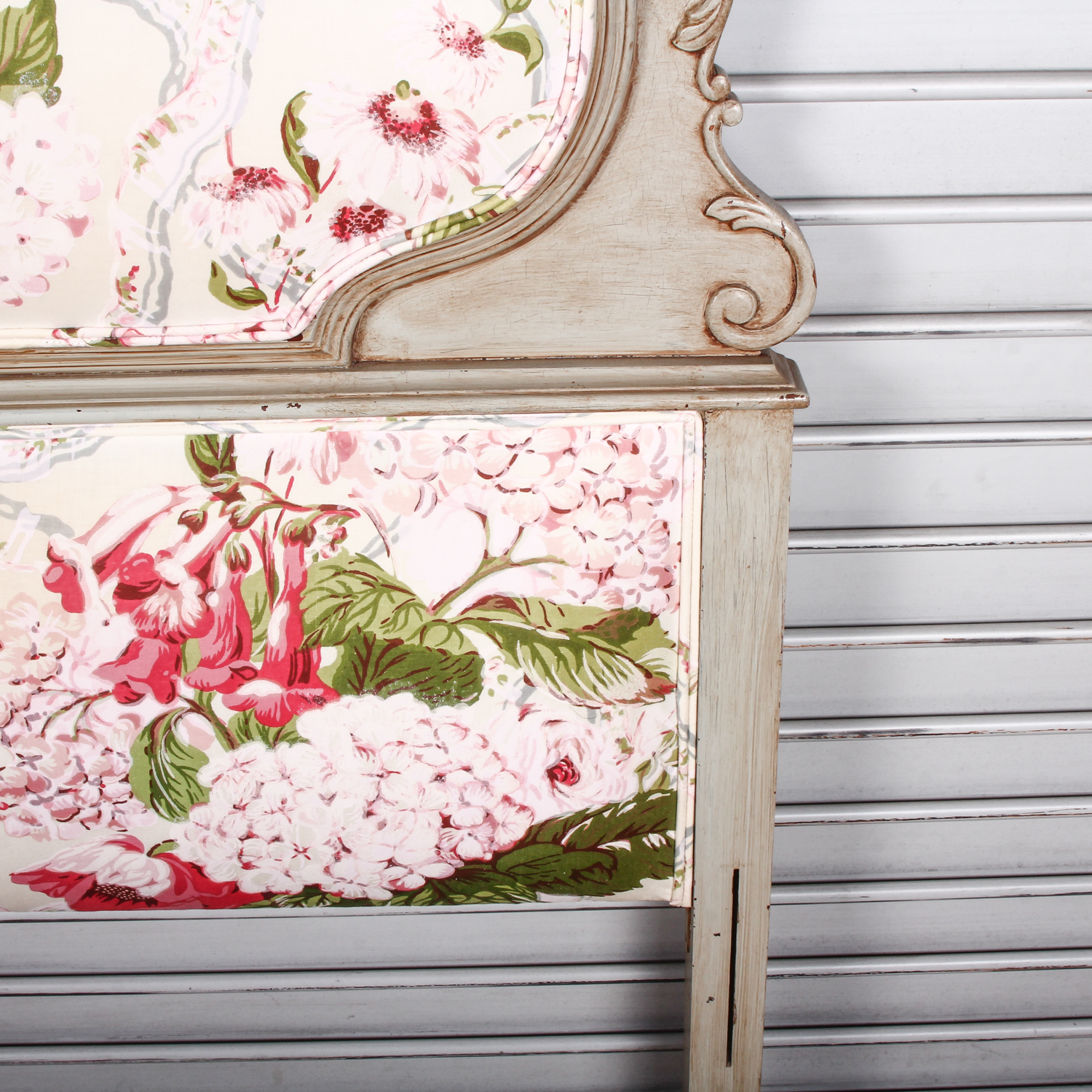 Vintage Decorative Floral Twin Head Board