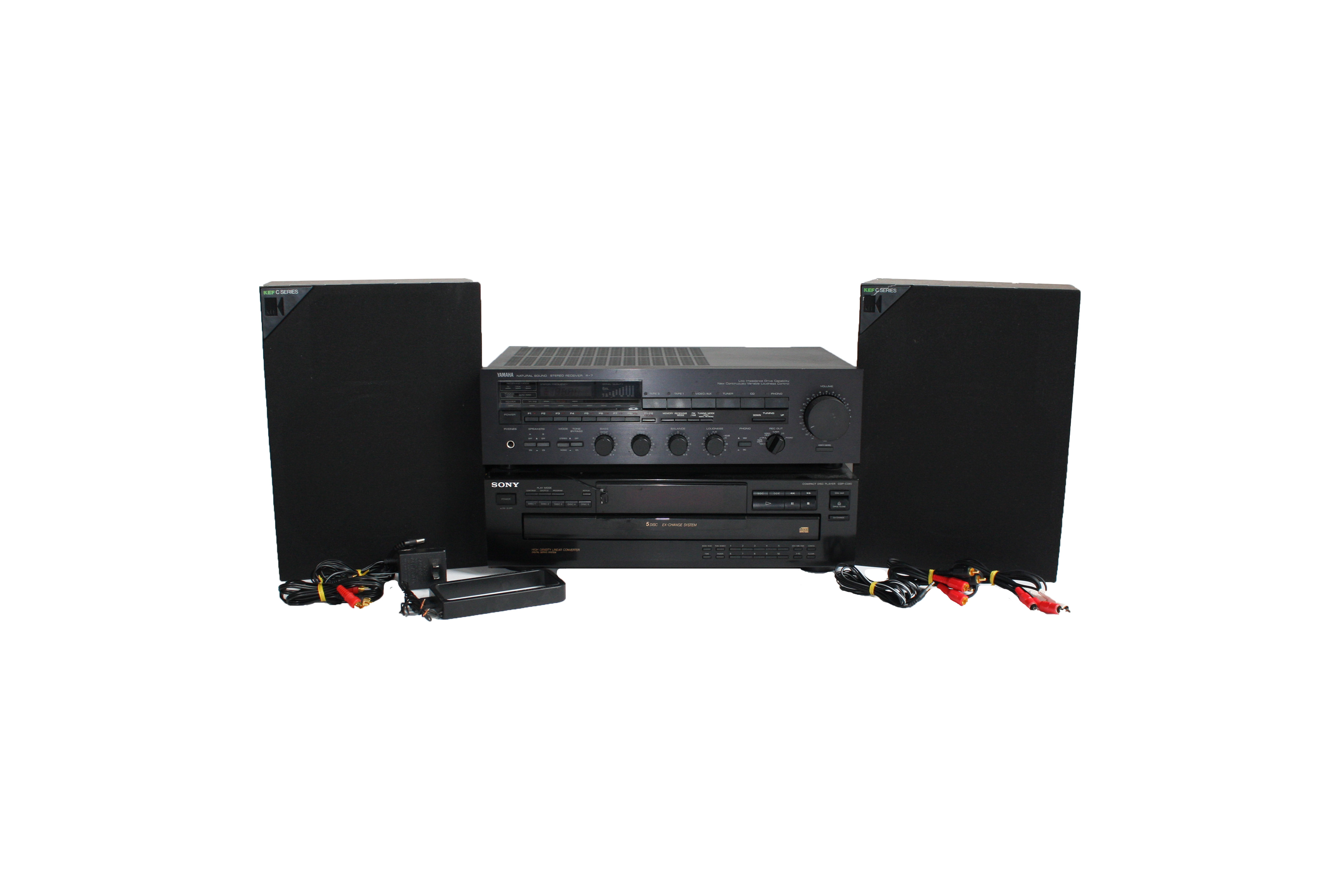 Yamaha Receiver, Sony CD Changer and KEF Speakers