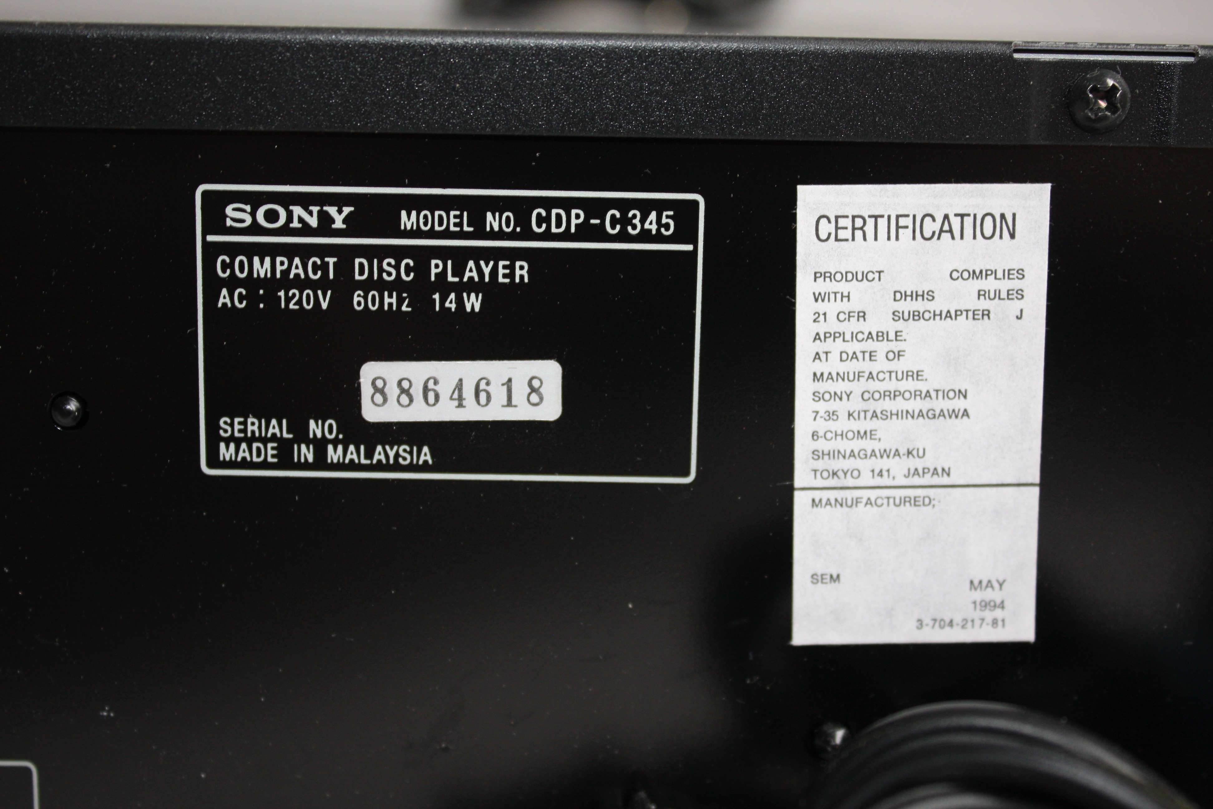 Yamaha Receiver, Sony CD Changer and KEF Speakers