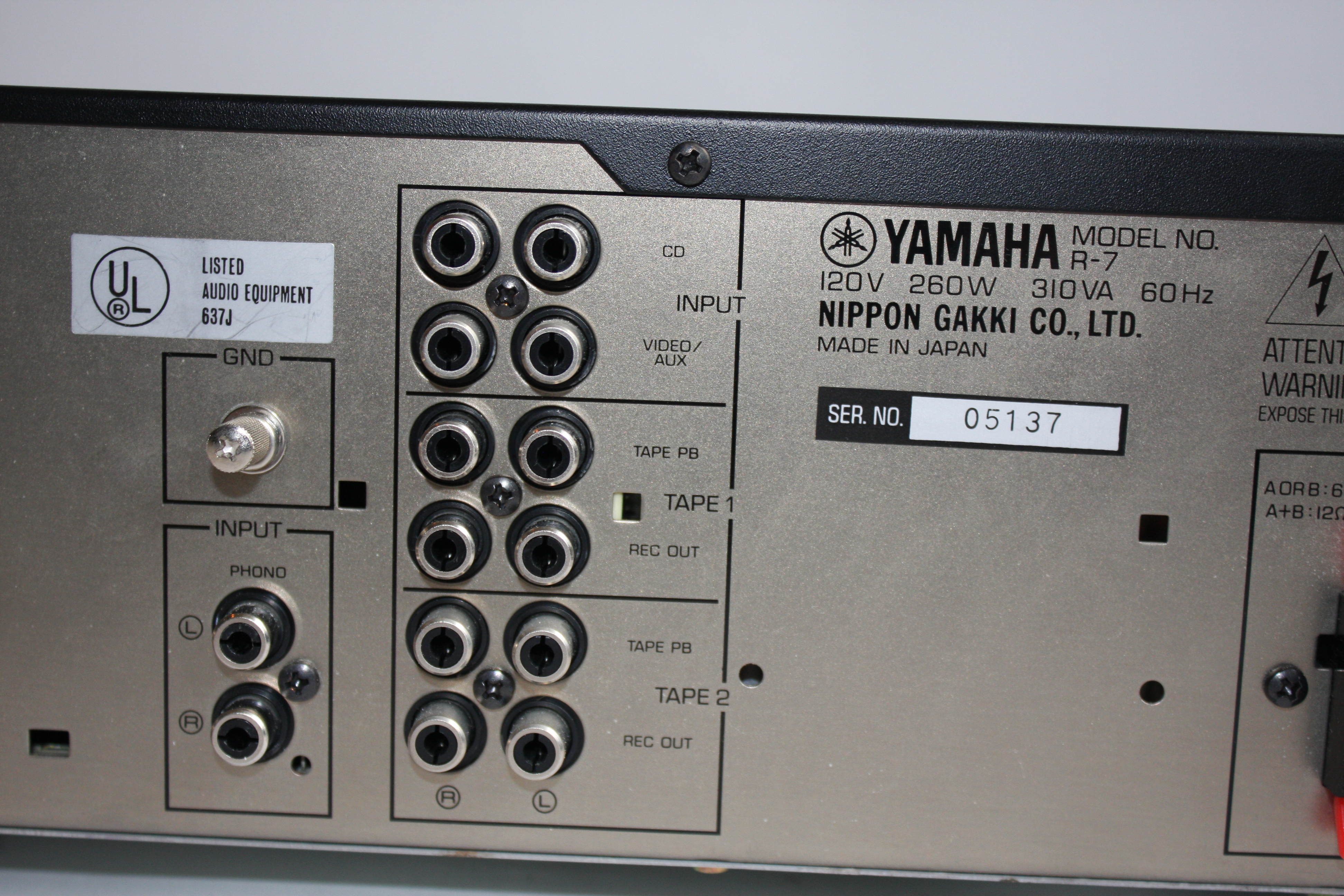 Yamaha Receiver, Sony CD Changer and KEF Speakers