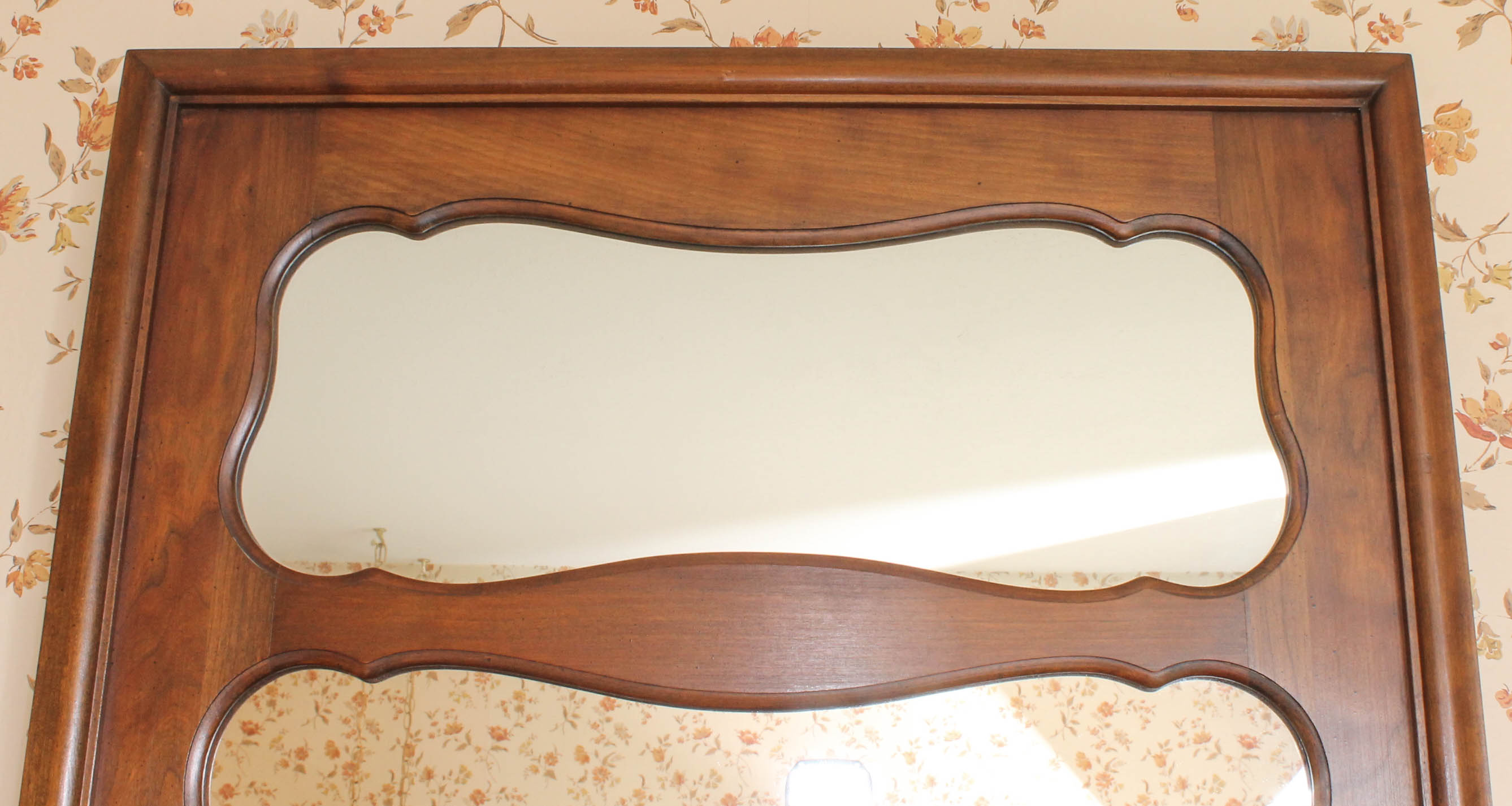 Vintage Wooden Dresser with Mirror