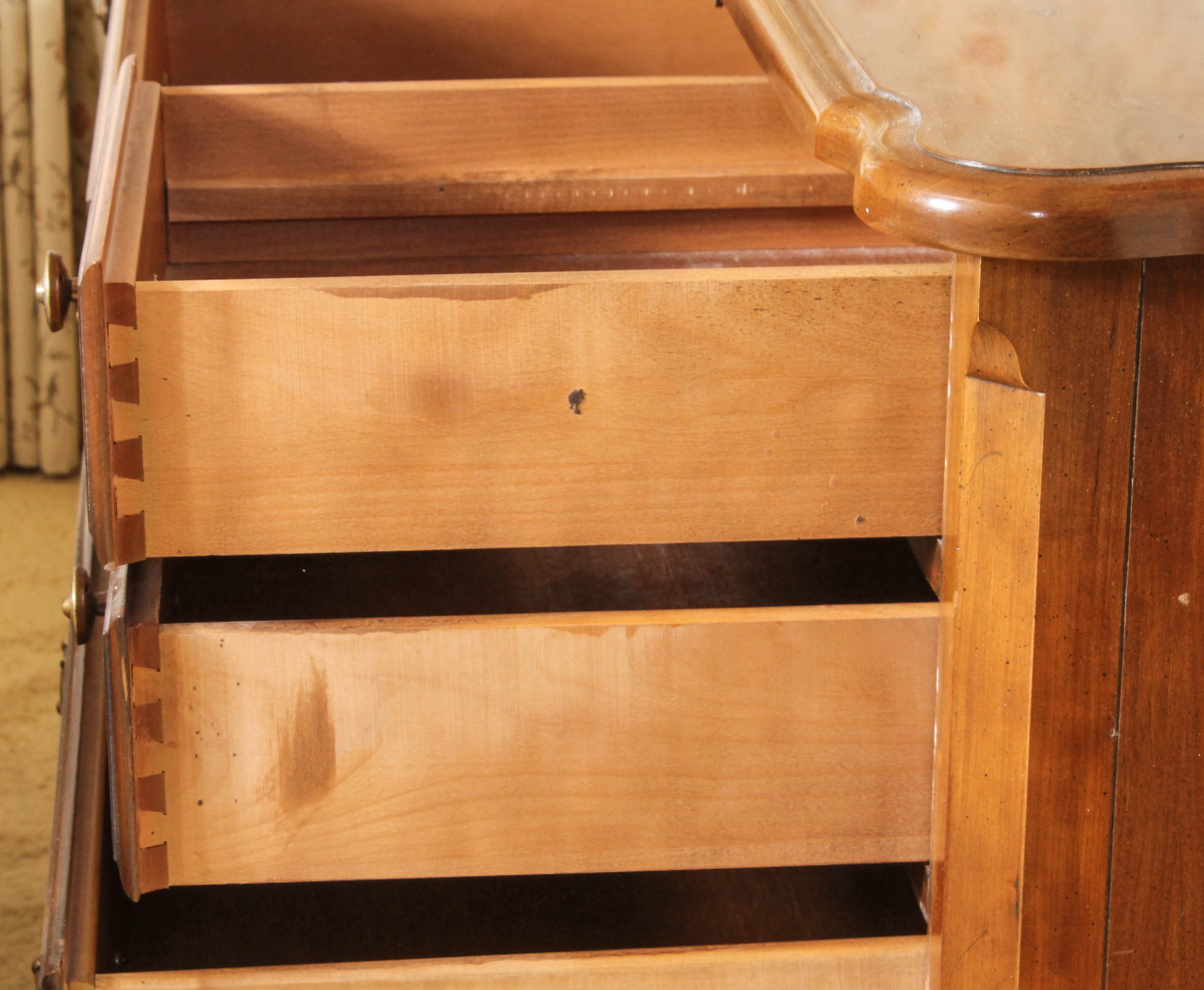 Vintage Wooden Dresser with Mirror