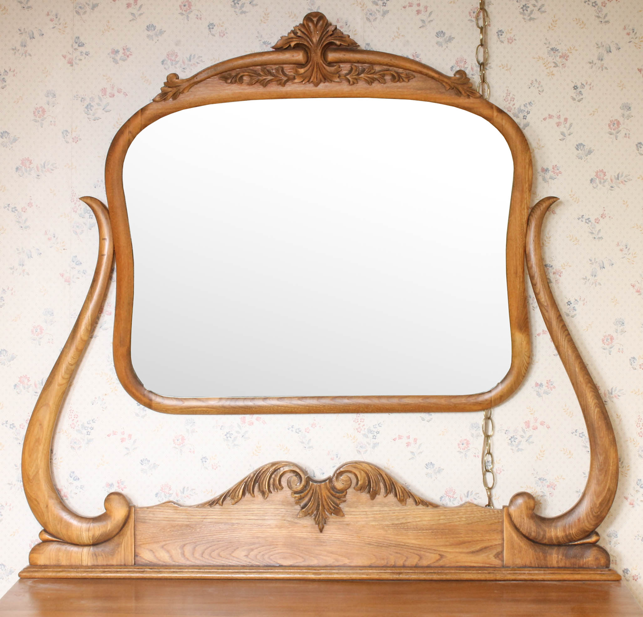 Early Twentieth-Century Oak Dresser with Mirror