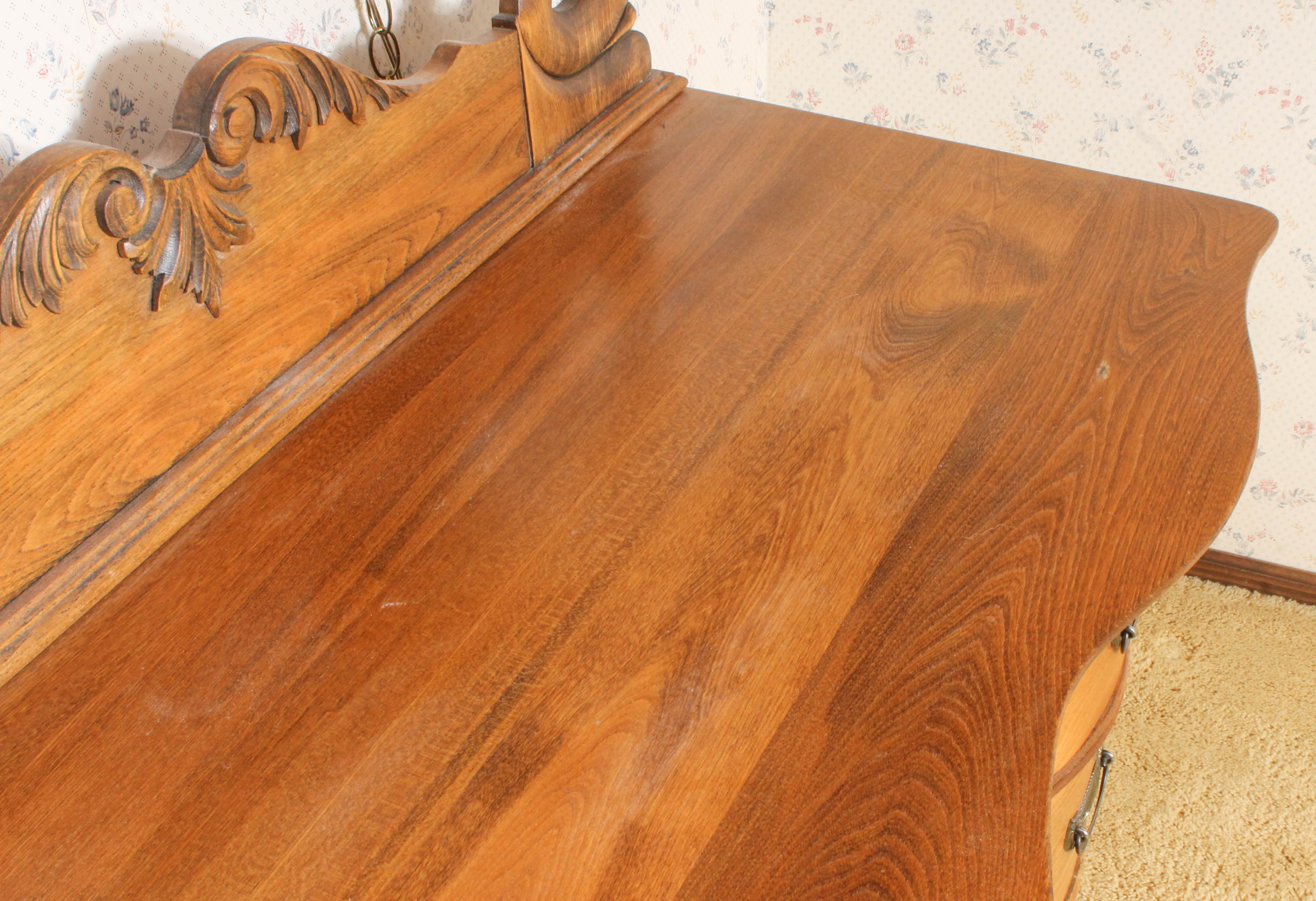 Early Twentieth-Century Oak Dresser with Mirror