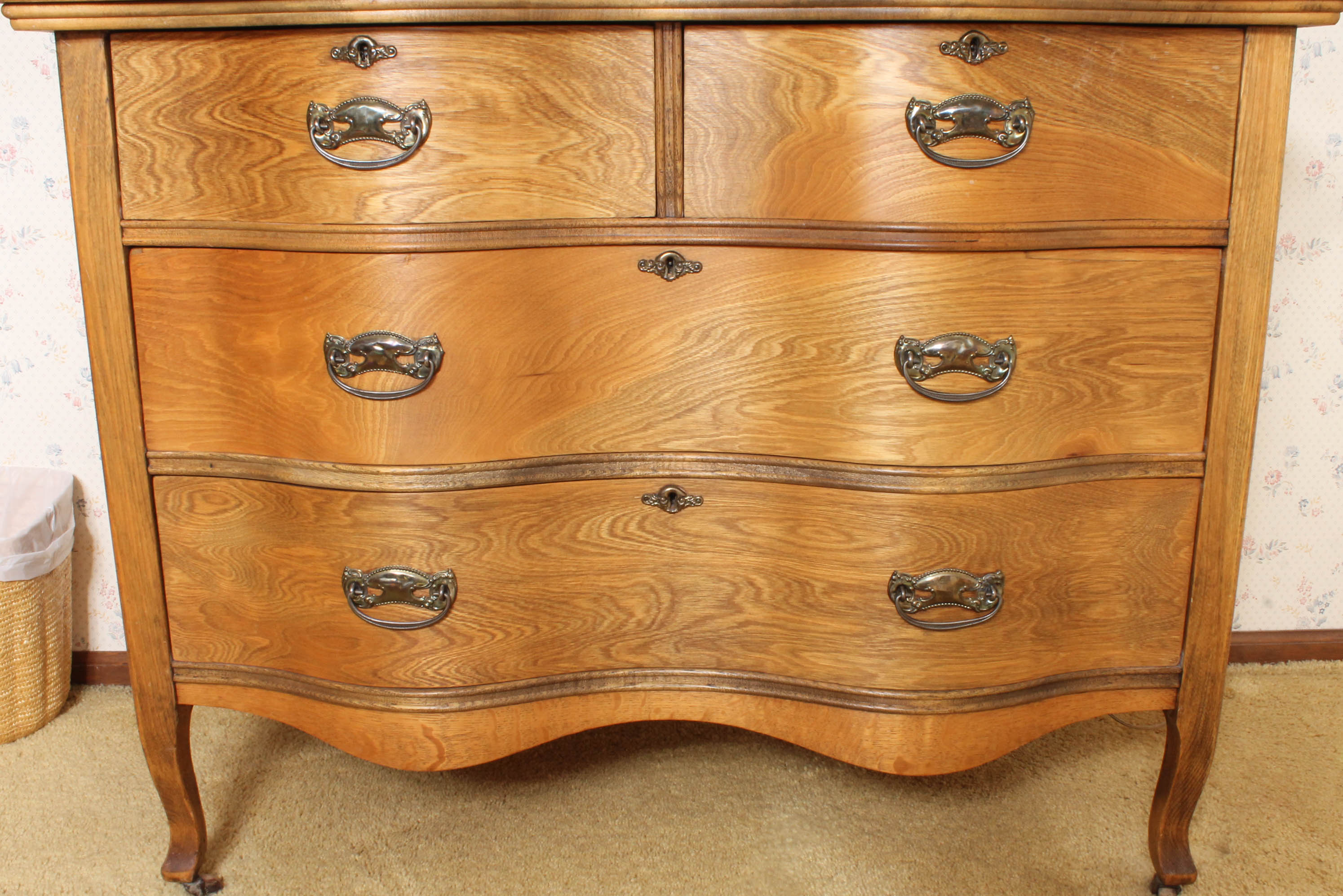 Early Twentieth-Century Oak Dresser with Mirror