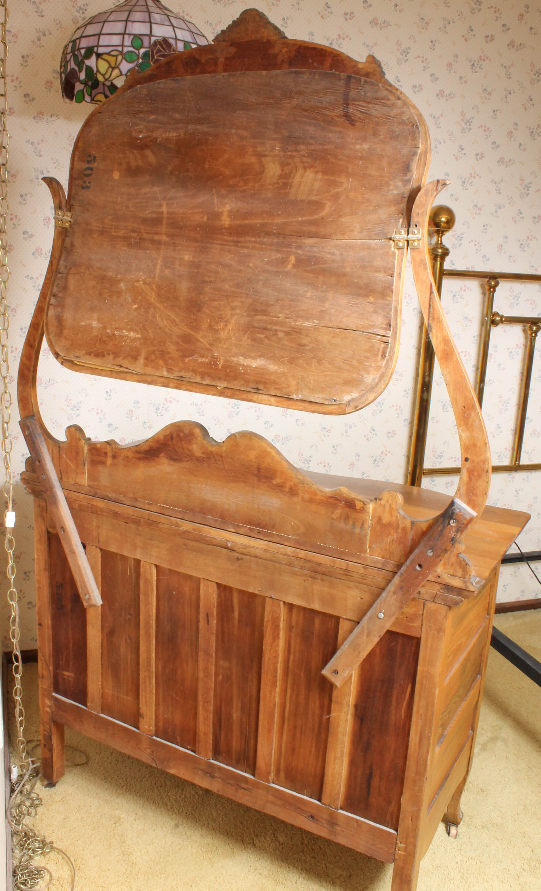 Early Twentieth-Century Oak Dresser with Mirror