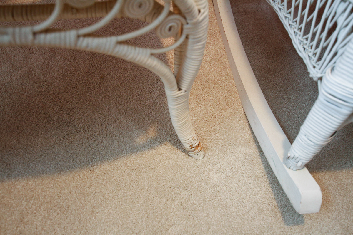 Pair of White Wicker Chairs