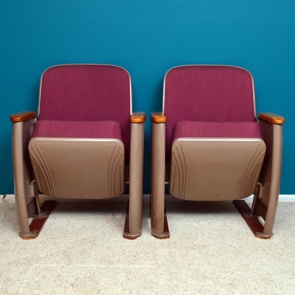 Pair of Art Deco Style Theater Chairs by Heywood Wakefield EBTH