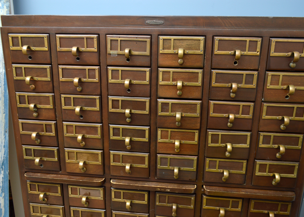 Vintage Library Card Catalog Cabinet by Remington Rand Library Bureau Div.