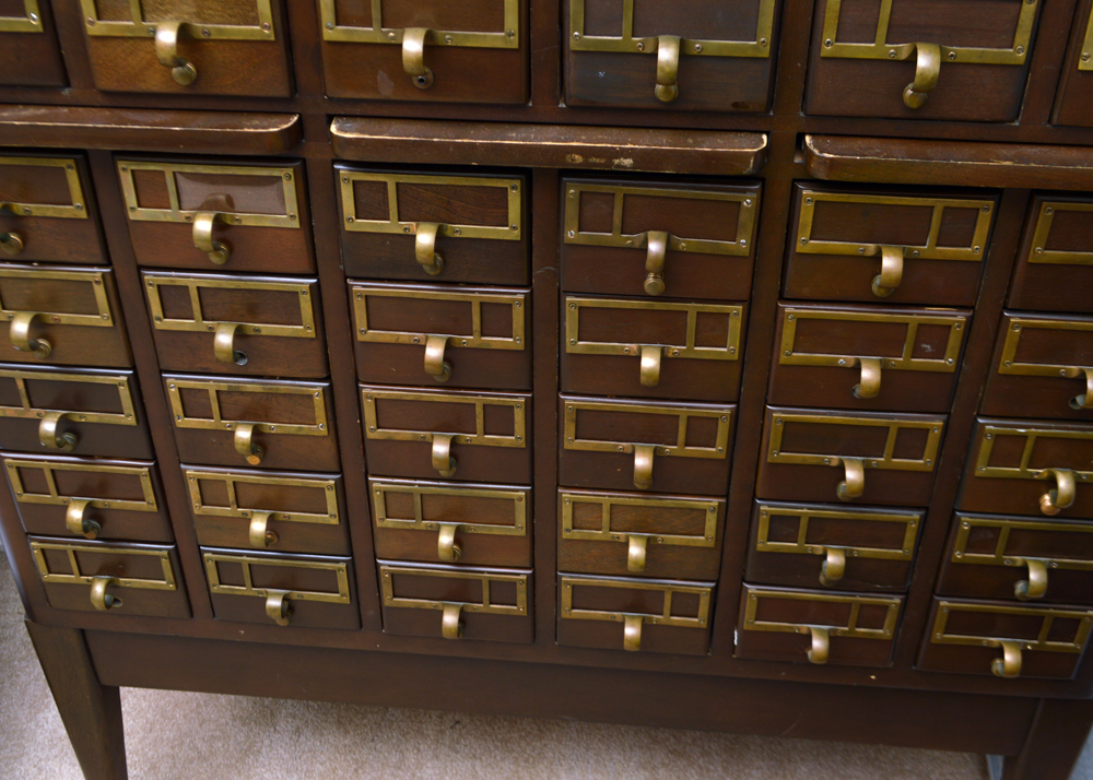 Vintage Library Card Catalog Cabinet by Remington Rand Library Bureau Div.