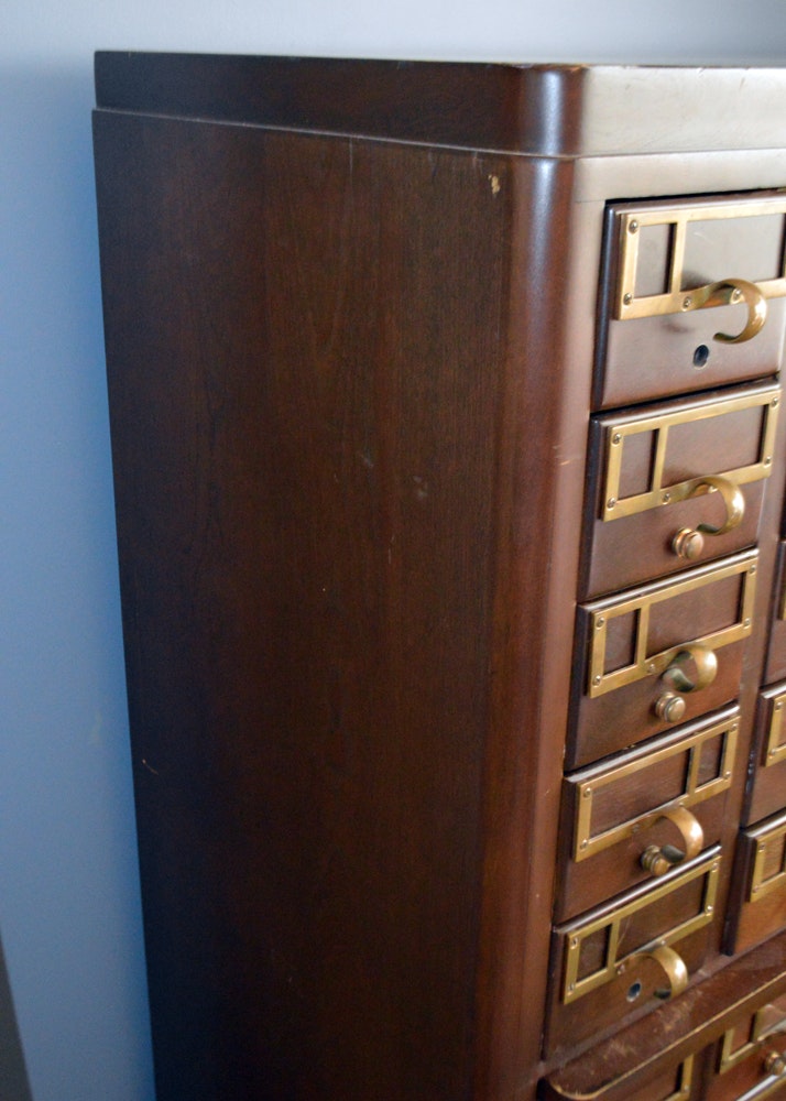 Vintage Library Card Catalog by Remington Rand Library Bureau