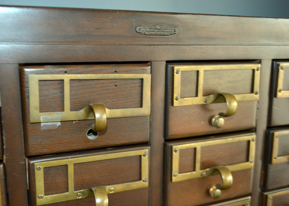 Vintage Library Card Catalog Cabinet by Remington Rand Library Bureau Div.