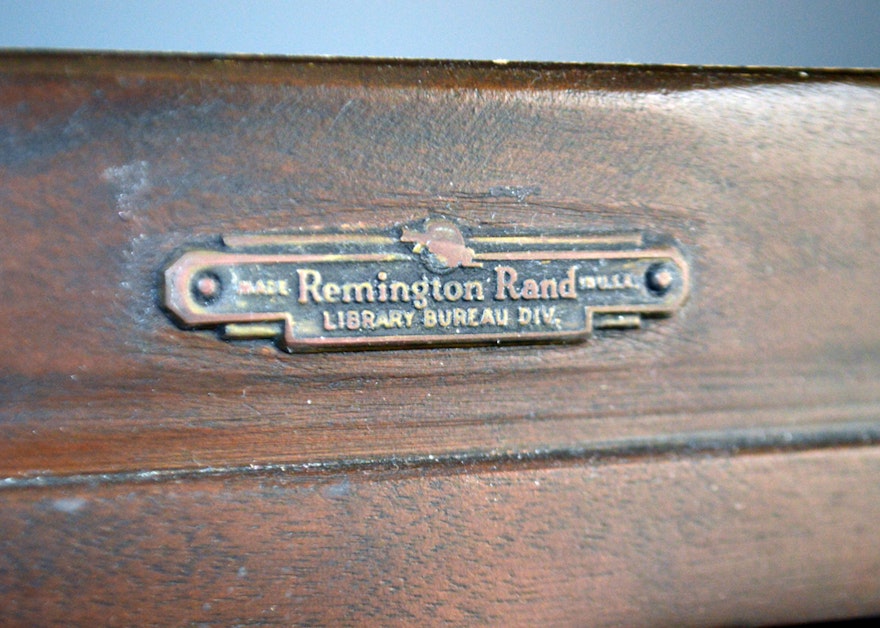 Vintage Library Card Catalog by Remington Rand Library Bureau