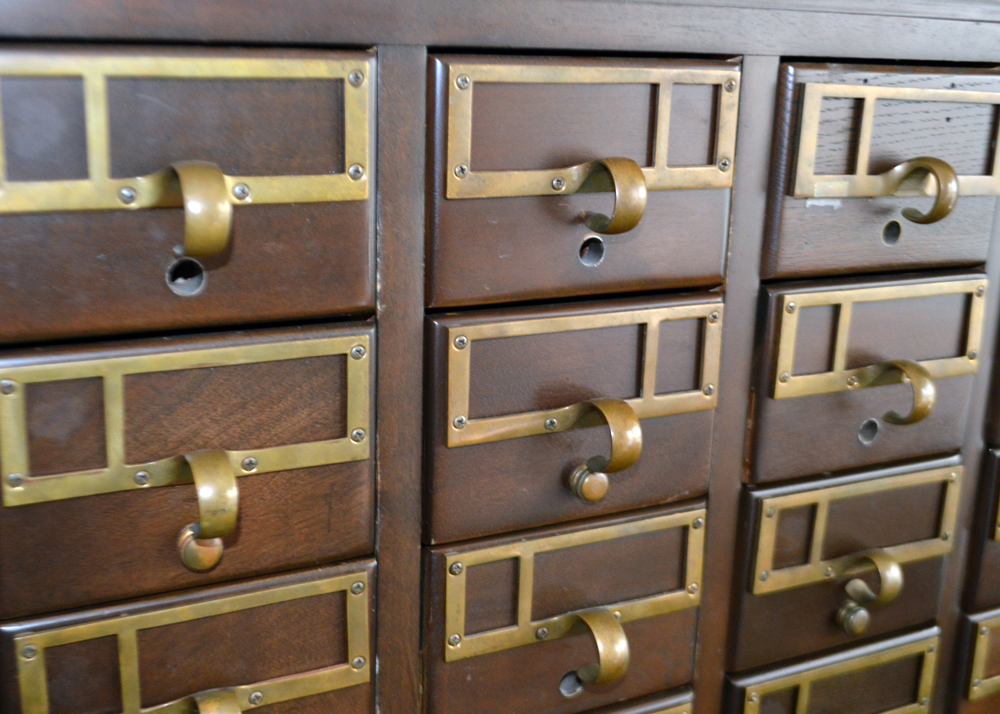 Vintage Library Card Catalog Cabinet by Remington Rand Library Bureau Div.