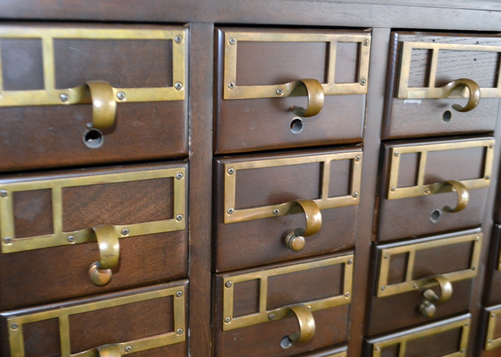Vintage Library Card Catalog by Remington Rand Library Bureau