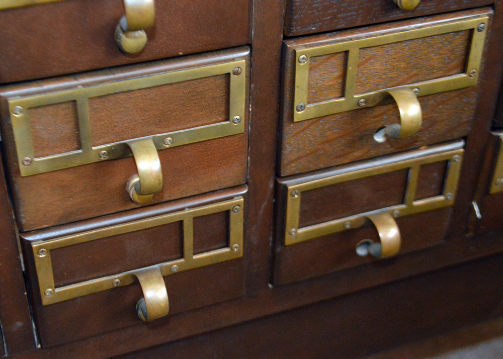 Vintage Library Card Catalog Cabinet by Remington Rand Library Bureau Div.