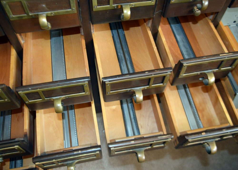Vintage Library Card Catalog Cabinet by Remington Rand Library Bureau Div.