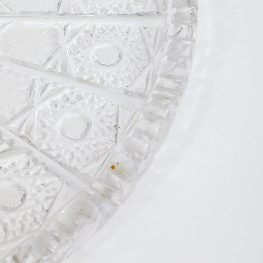 Vintage Pressed Glass Cake Plate