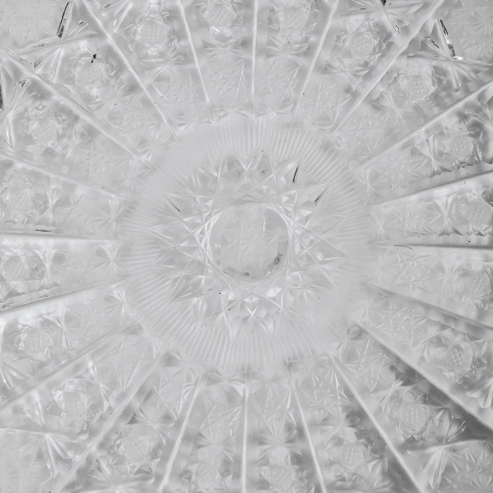 Vintage Pressed Glass Cake Plate