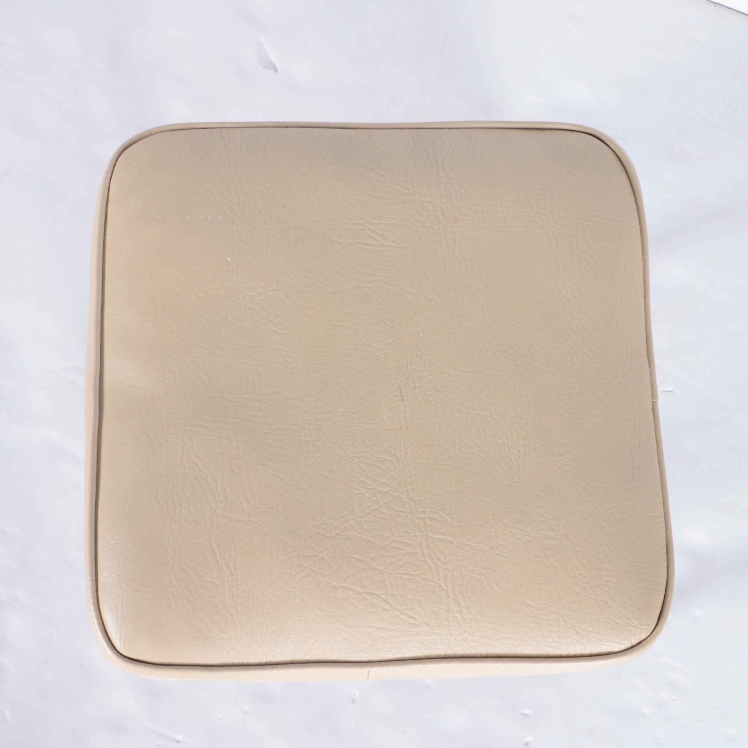 Mid Century Modern Vinyl Top Footstool