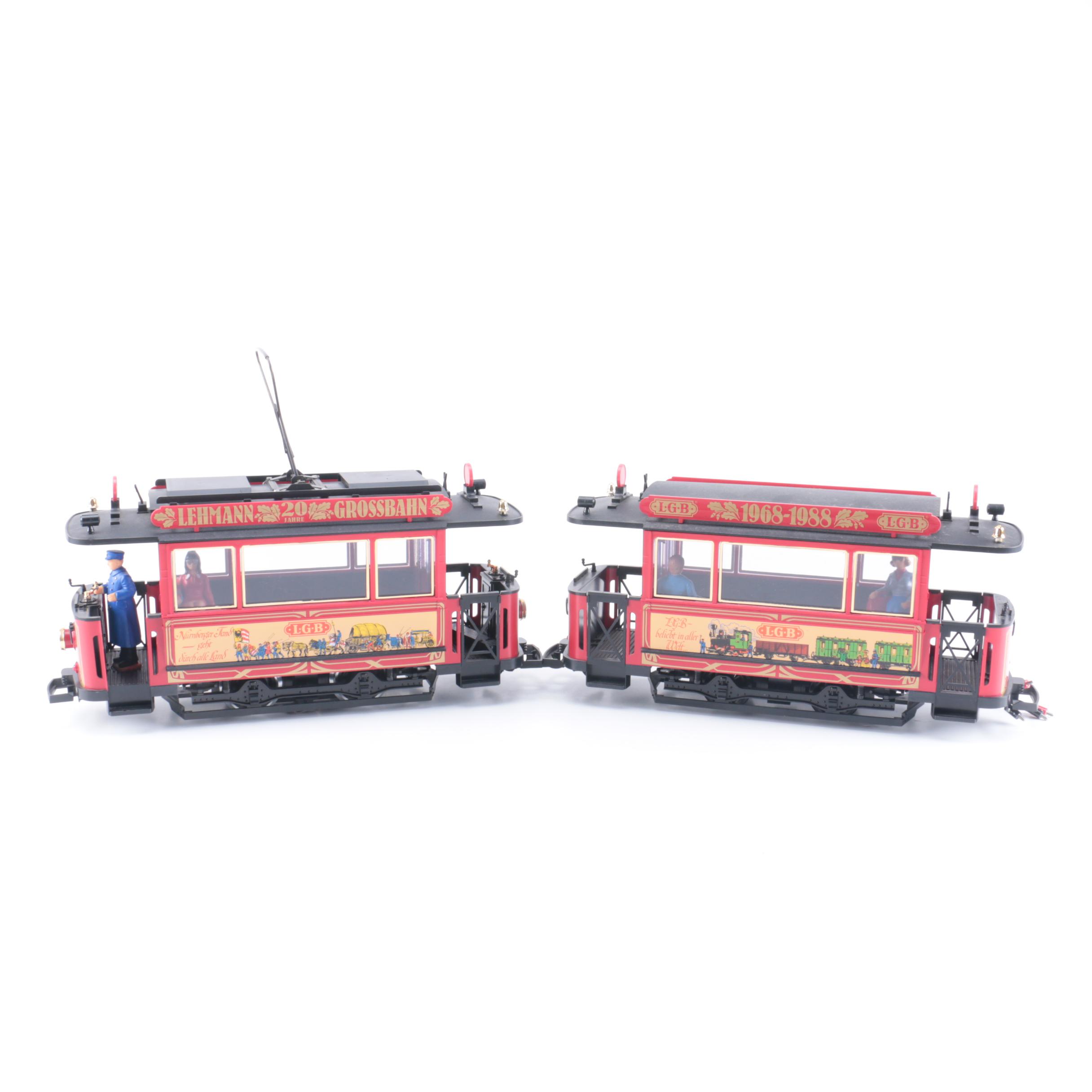 LGB 20th Anniversary Red Trolley Set