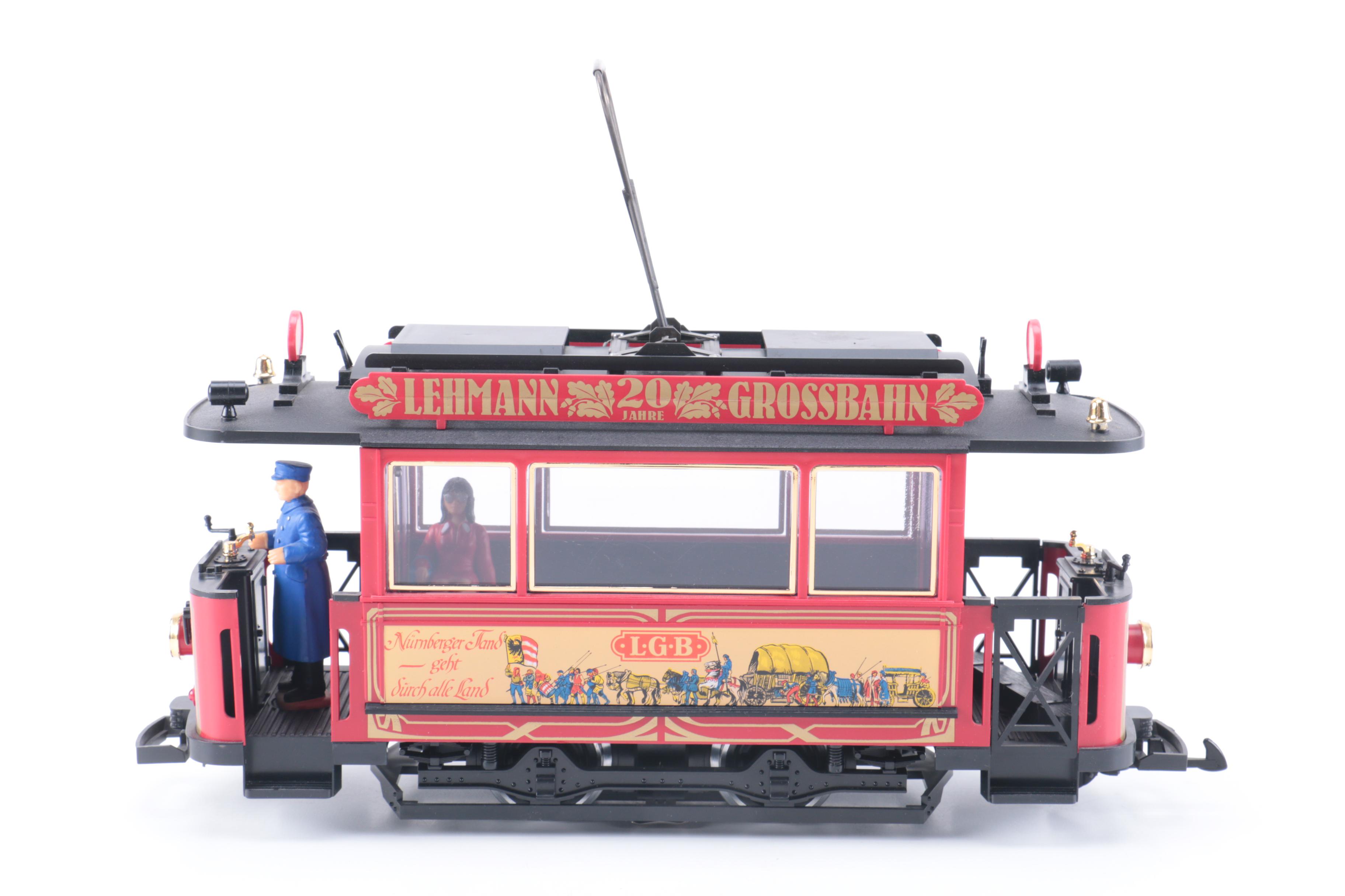 LGB 20th Anniversary Red Trolley Set