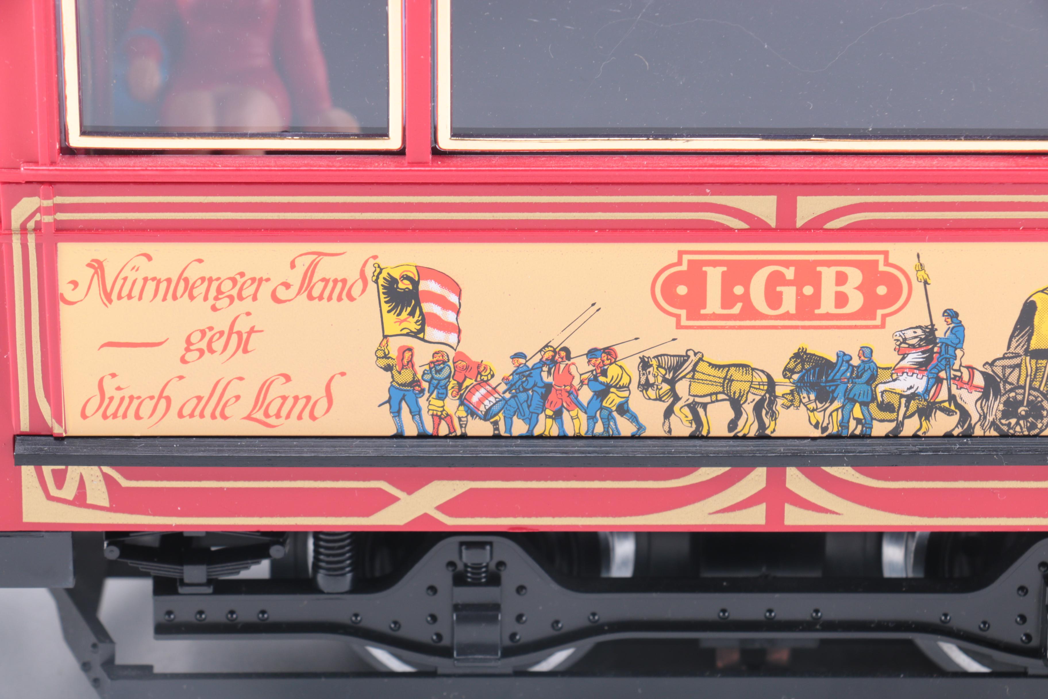 LGB 20th Anniversary Red Trolley Set