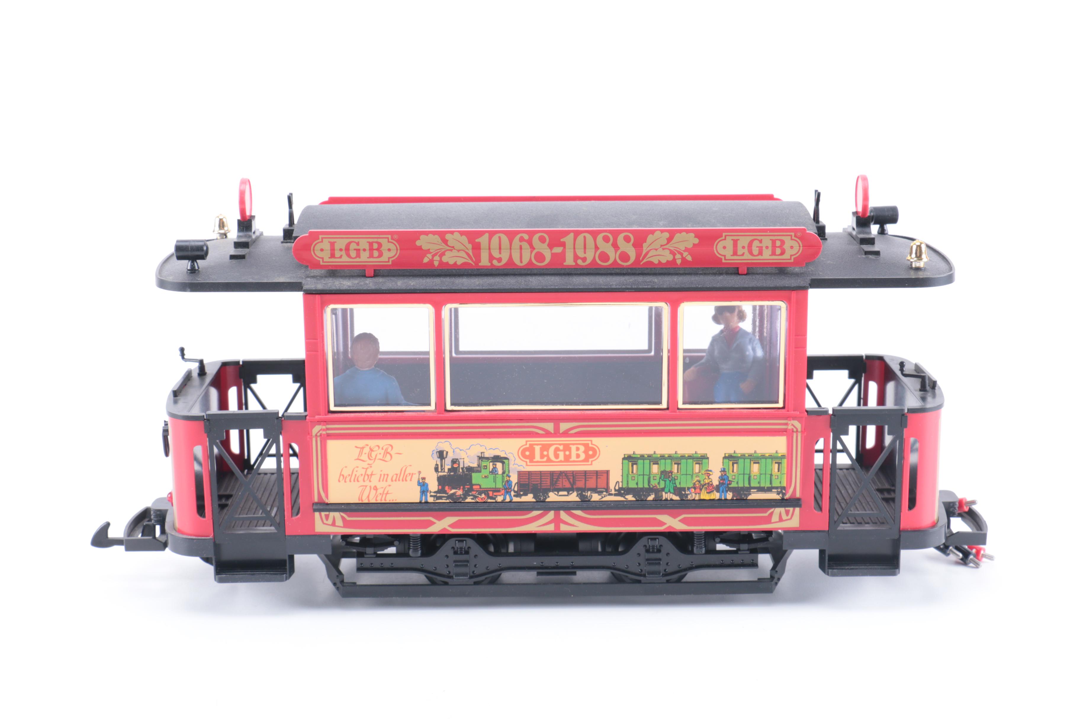 LGB 20th Anniversary Red Trolley Set