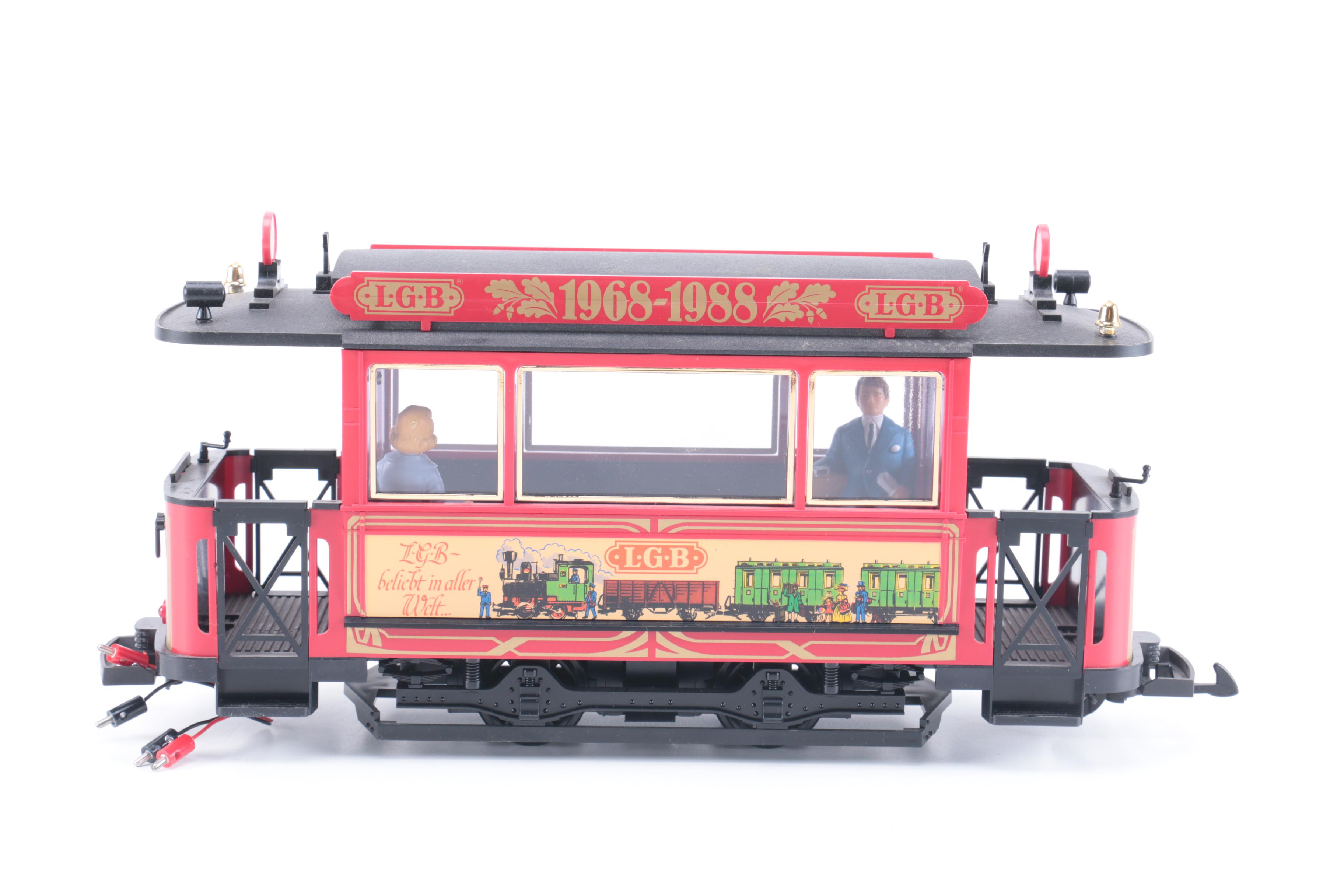 LGB 20th Anniversary Red Trolley Set