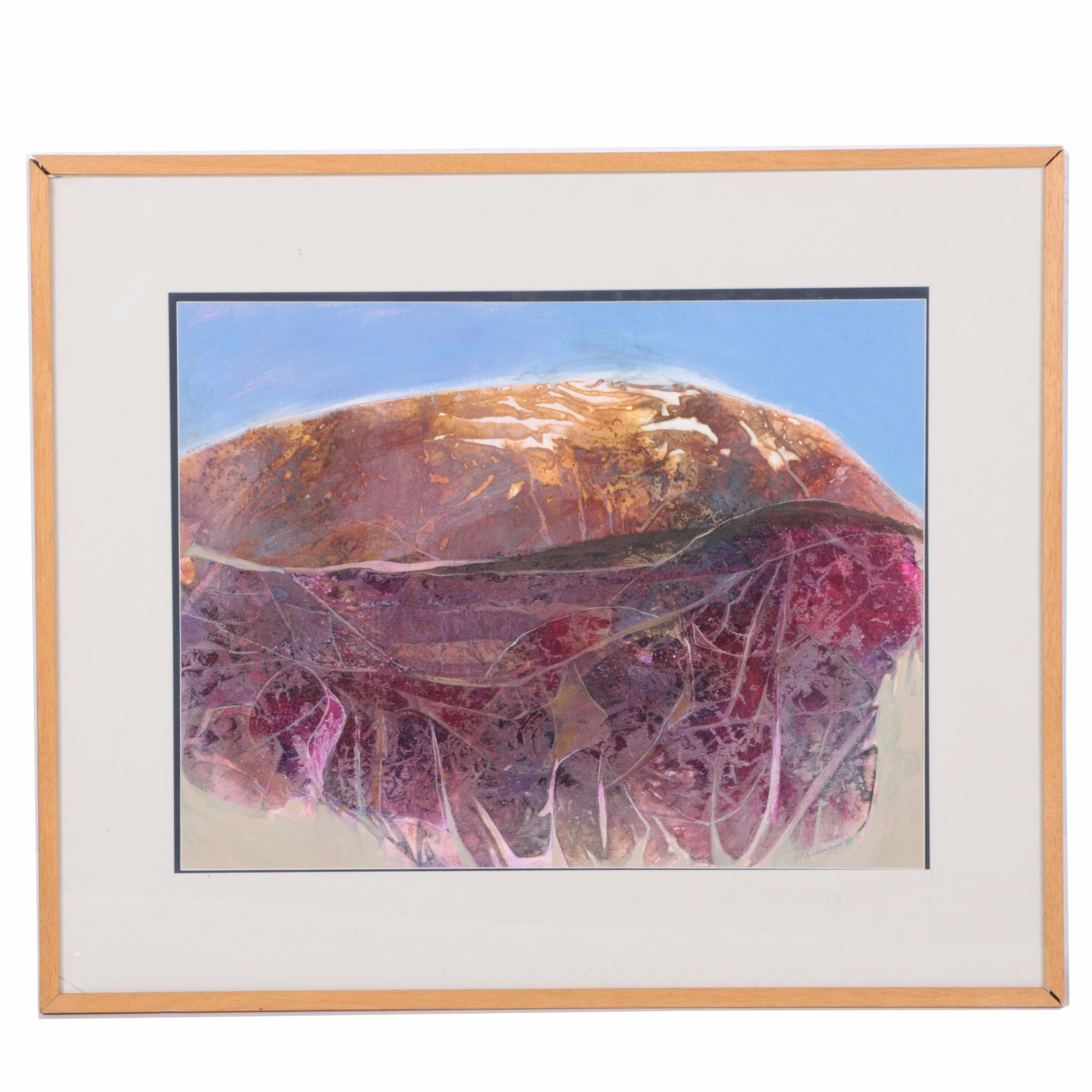 Edward Goldman Abstract Mixed Media Painting