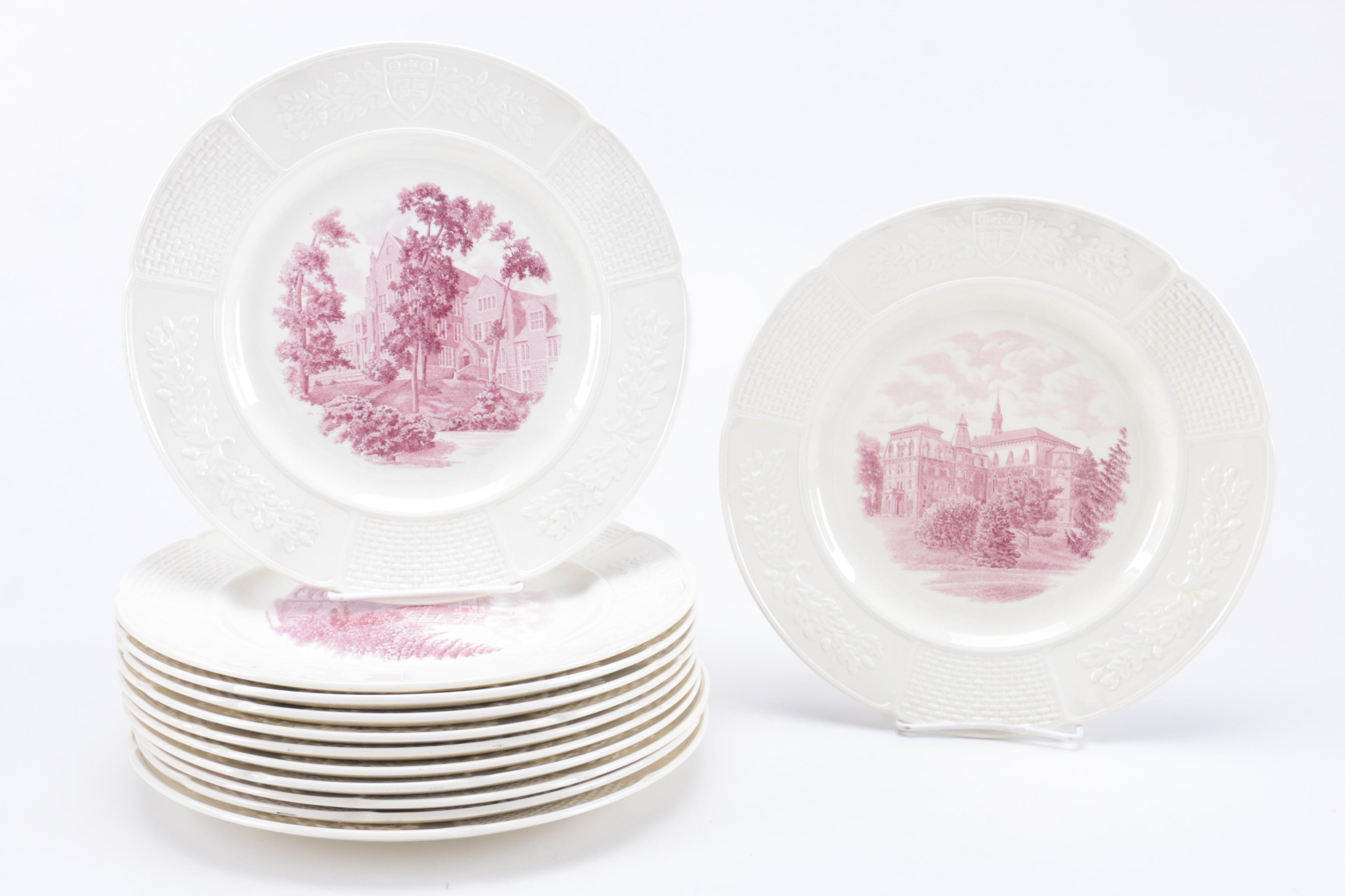 Collection of Wedgwood Wellesley College Plates