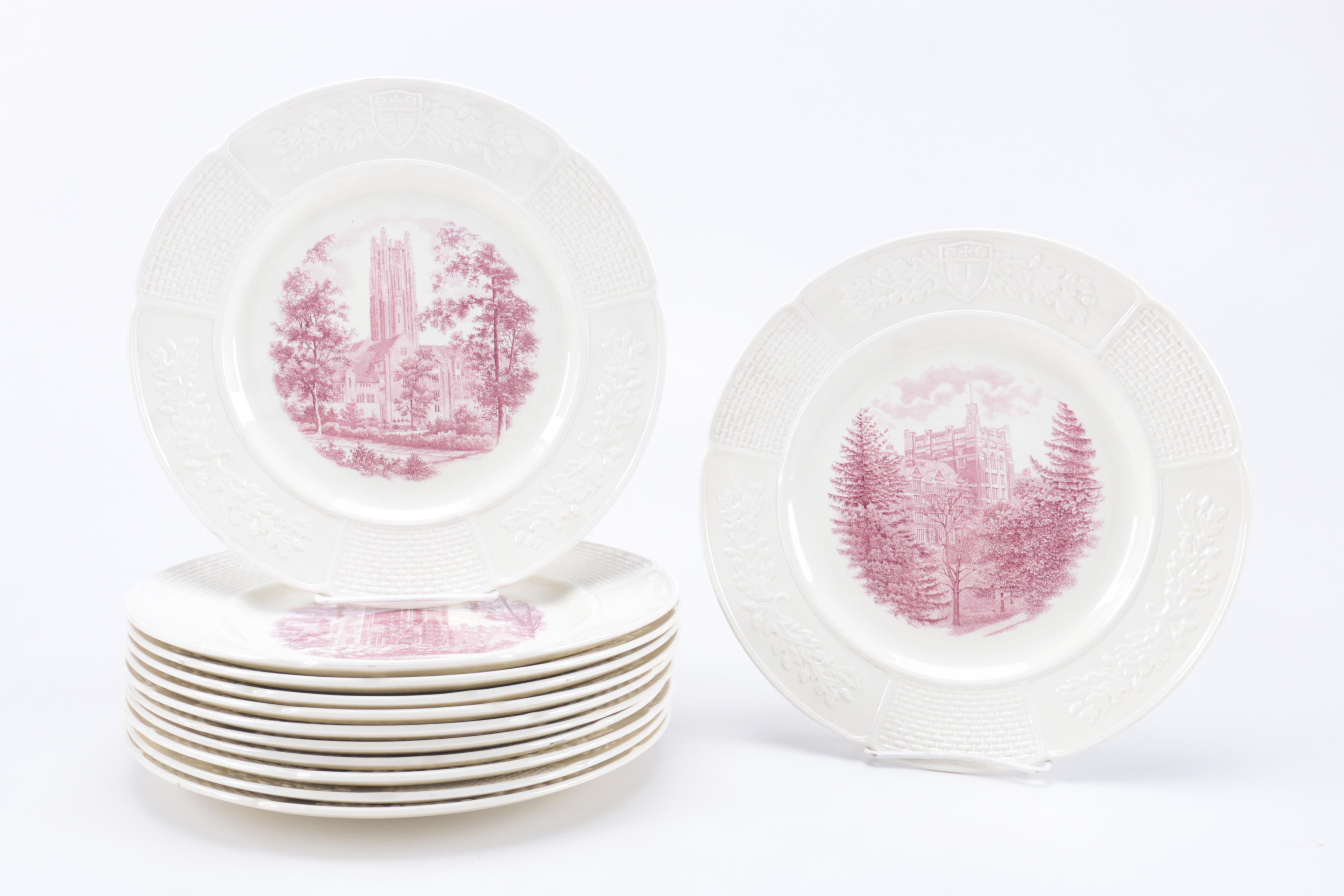 Collection of Wedgwood Wellesley College Plates
