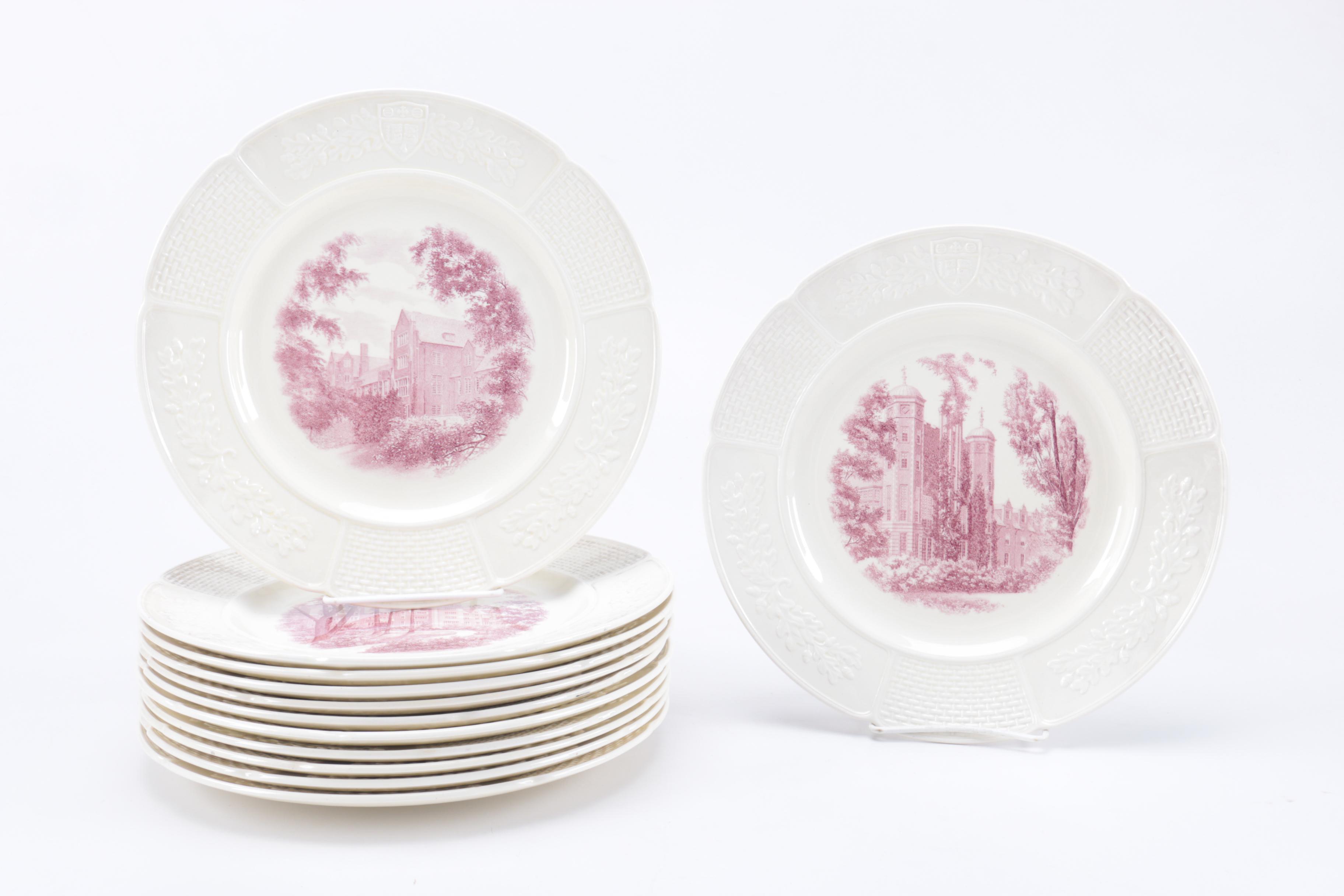 Collection of Wedgwood Wellesley College Plates