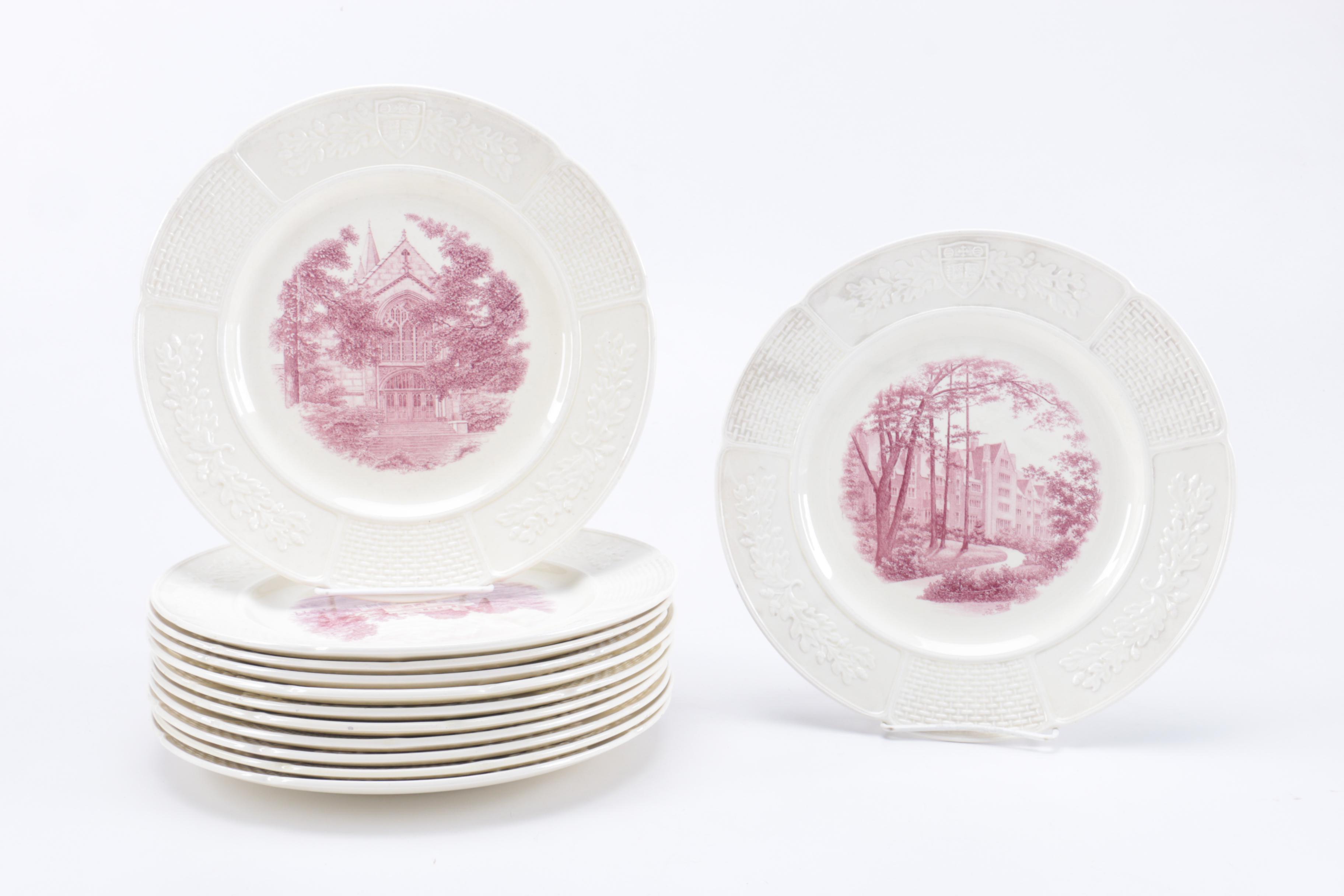 Collection of Wedgwood Wellesley College Plates