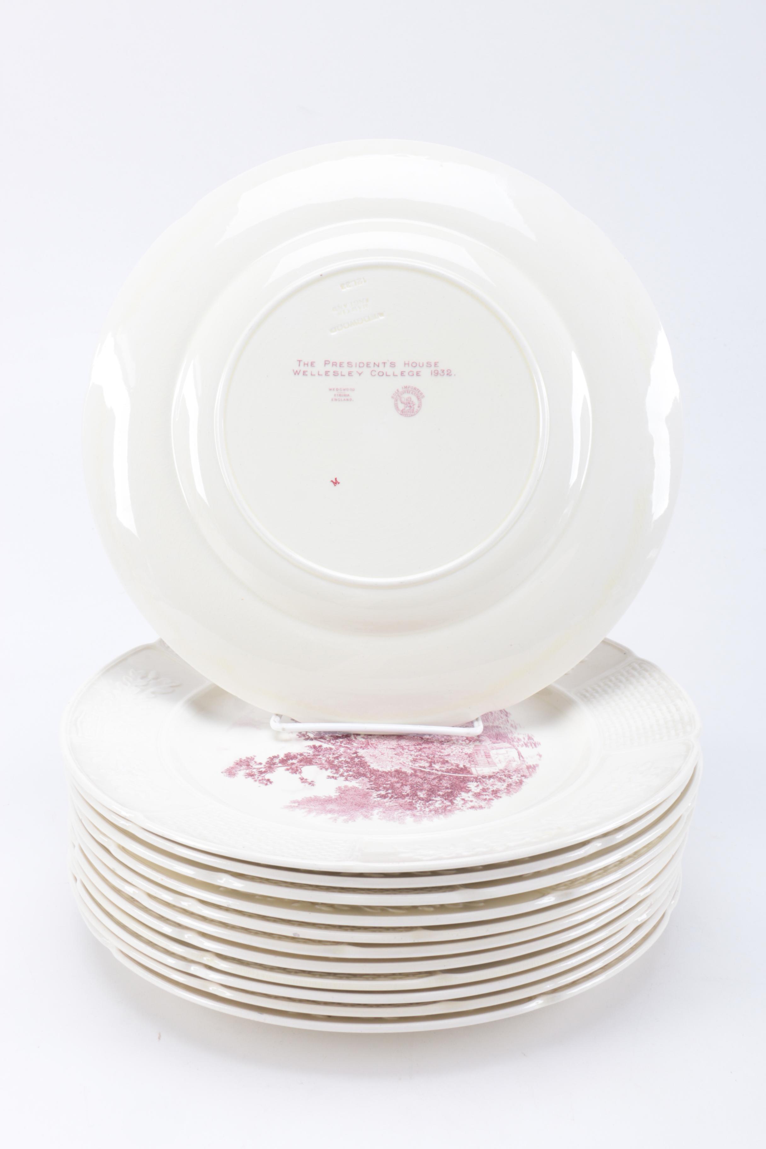 Collection of Wedgwood Wellesley College Plates