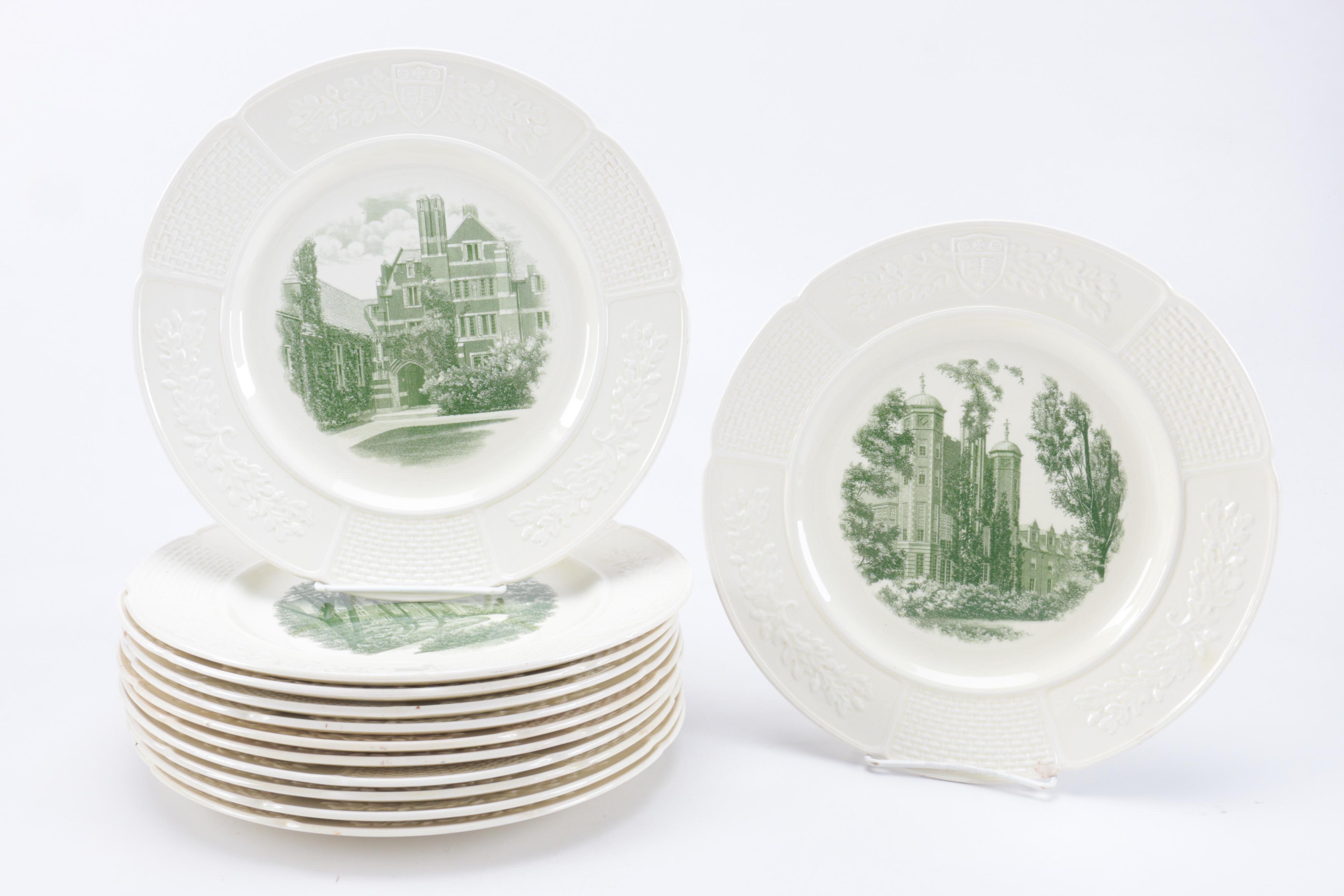 Collection of Wedgwood Wellesley College Plates