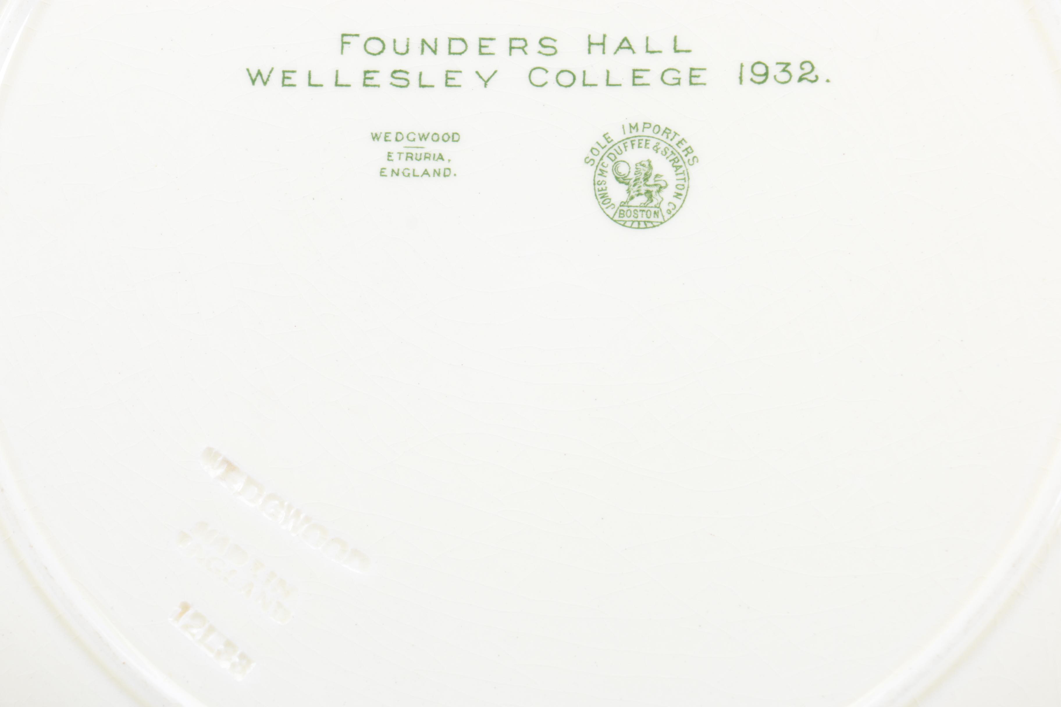 Collection of Wedgwood Wellesley College Plates
