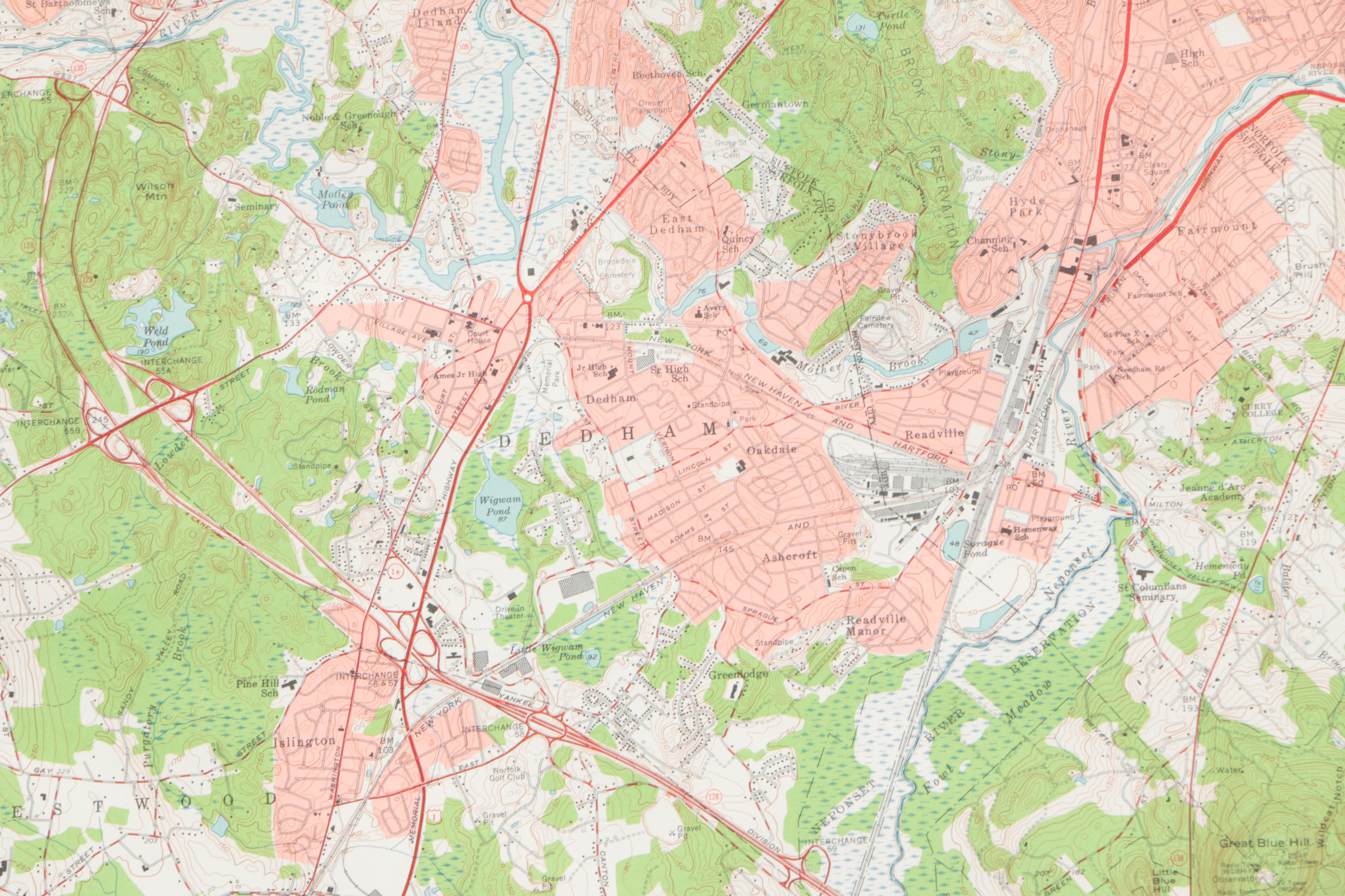 Map "Boston and Vicinity, Mass."
