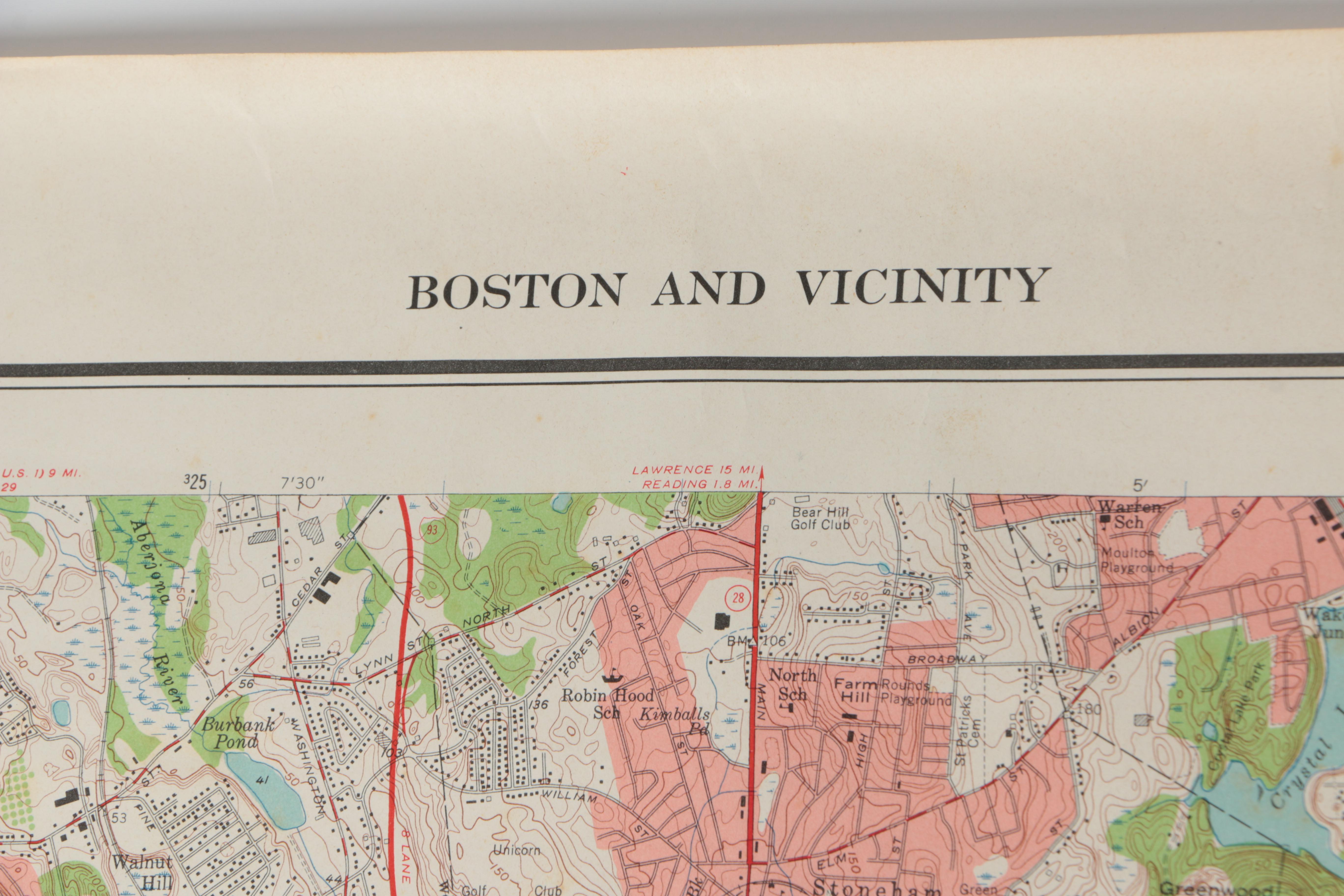 Map "Boston and Vicinity, Mass."