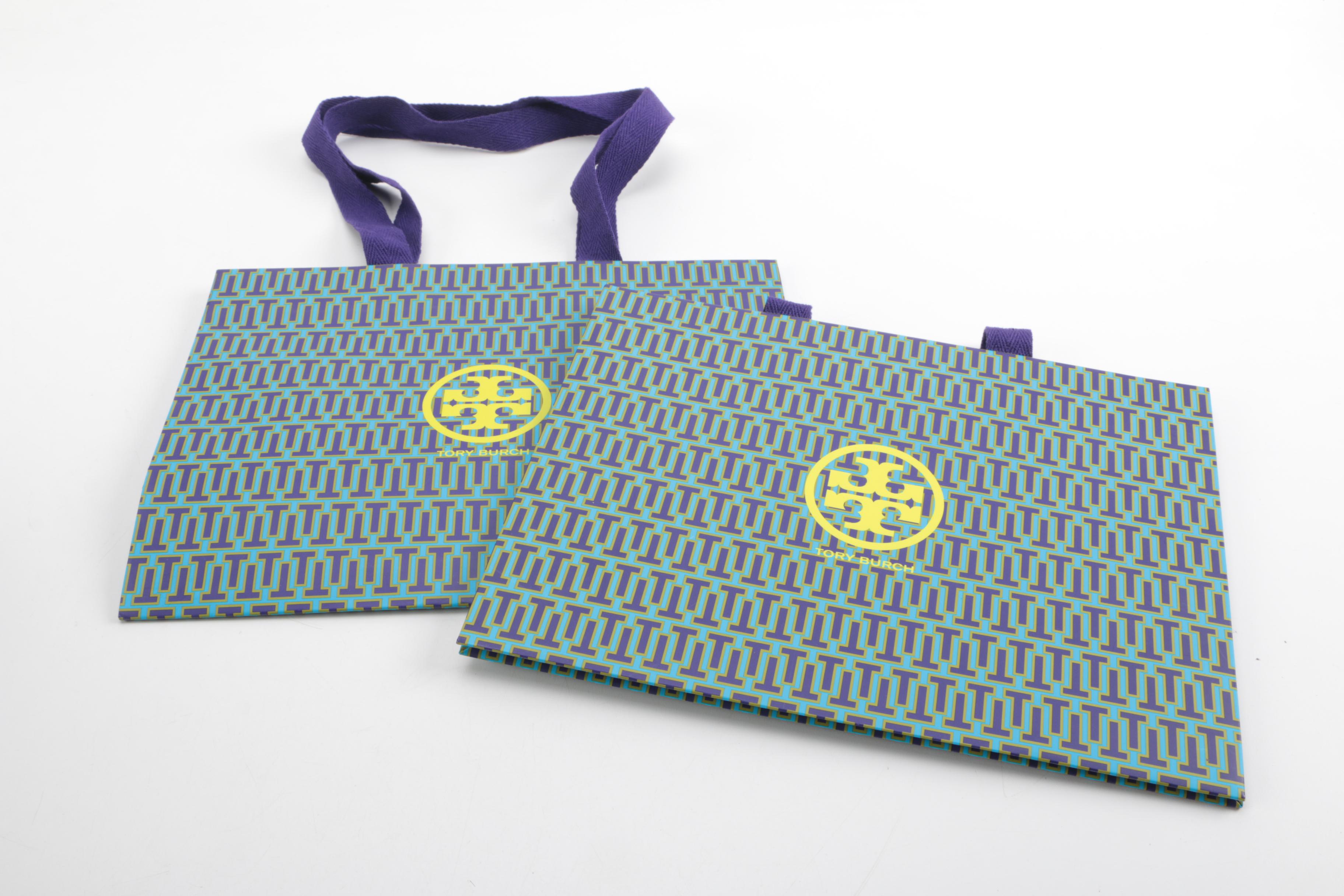 Assortment of High End Shopping Bags, Including Tory Birch, Cartier, and Tiffany & Co.