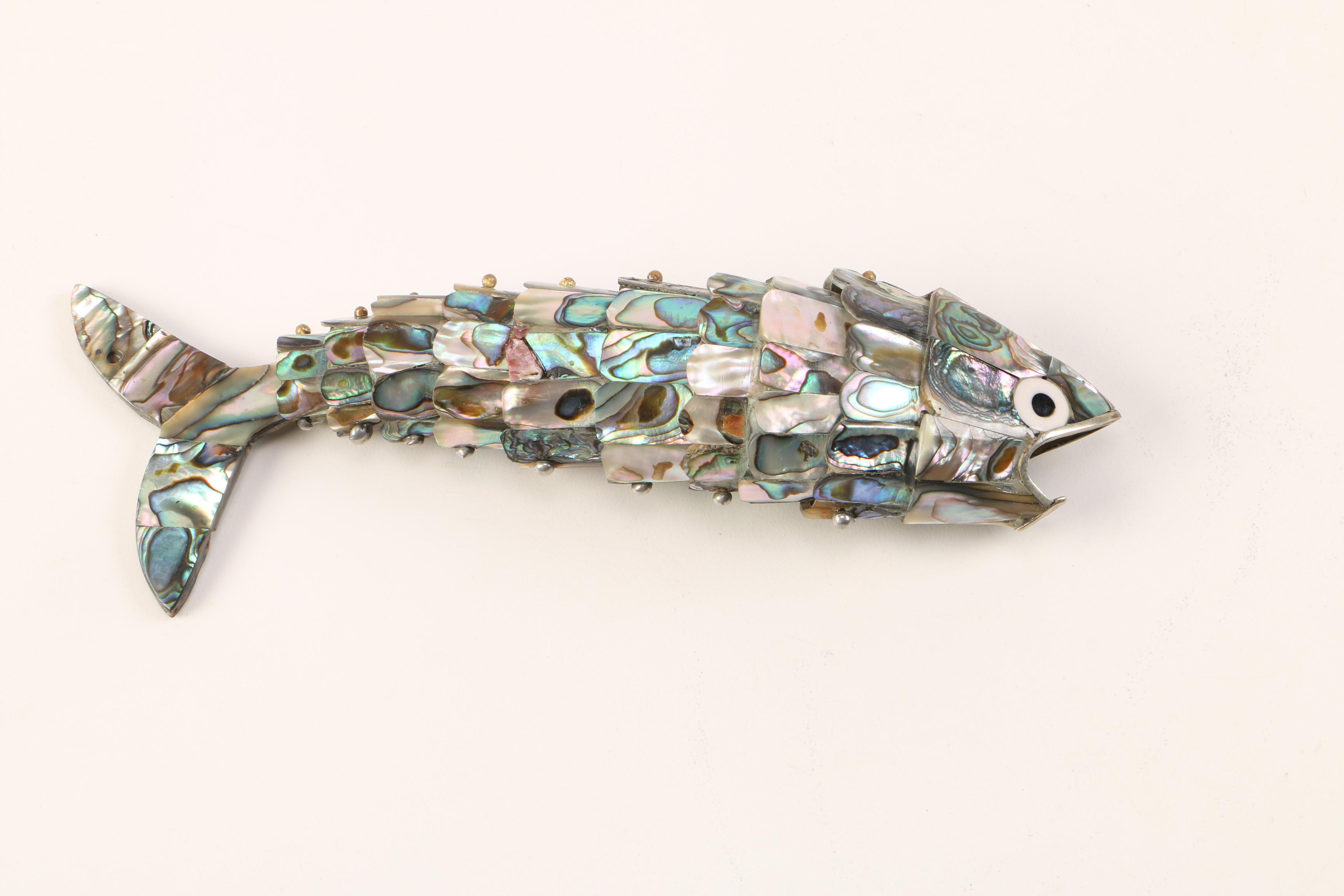 Sterling Silver and Agate Letter Opener and Abalone Bottle Opener