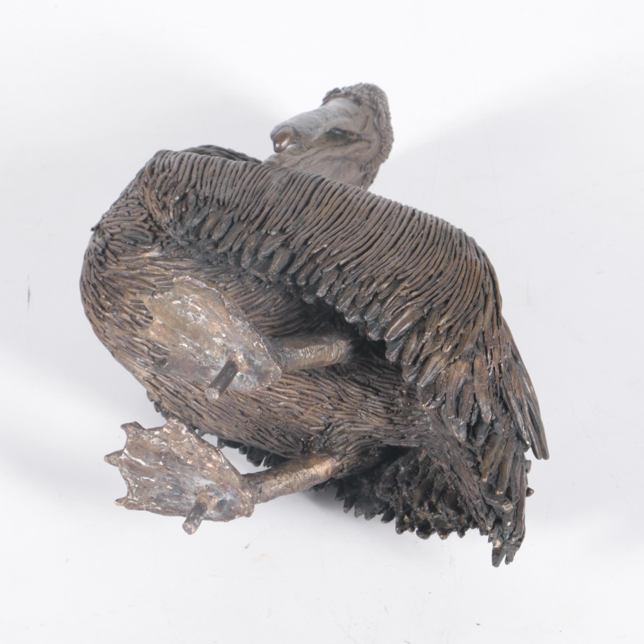 Jewel Brawn Copper Alloy Pelican Sculpture