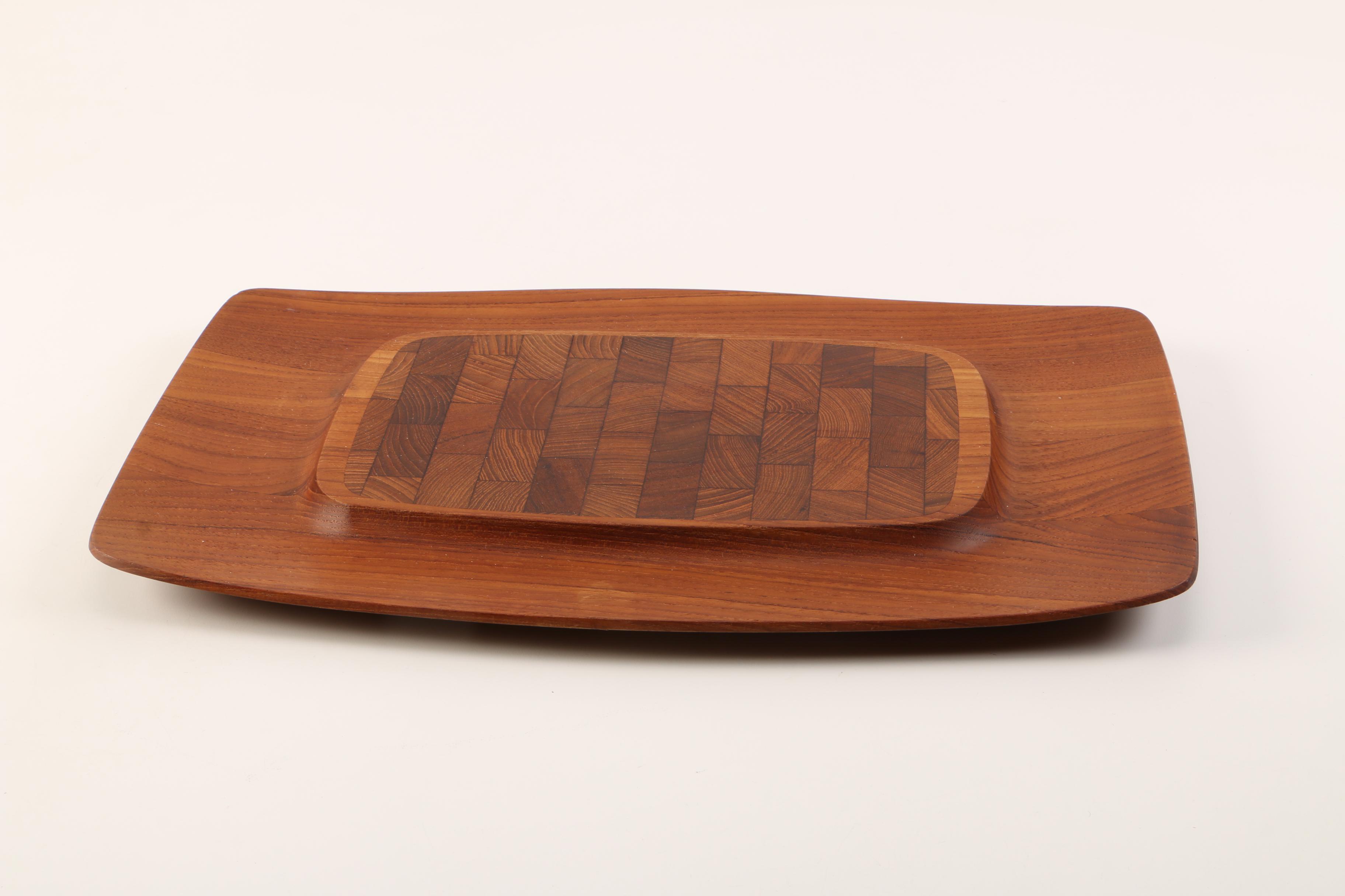 Danish Modern Teak Candleholders + Jens Quistgaard Cutting Board